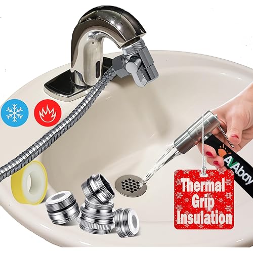 AVAbay® Sink Faucet Handheld Bidet Sprayer for Toilet I Bidet Attachment for Warm & Cold Water I Long 80" Hose Perfect for Feminine Hygiene, Cloth Diaper, Bathroom Toilet Cleaning