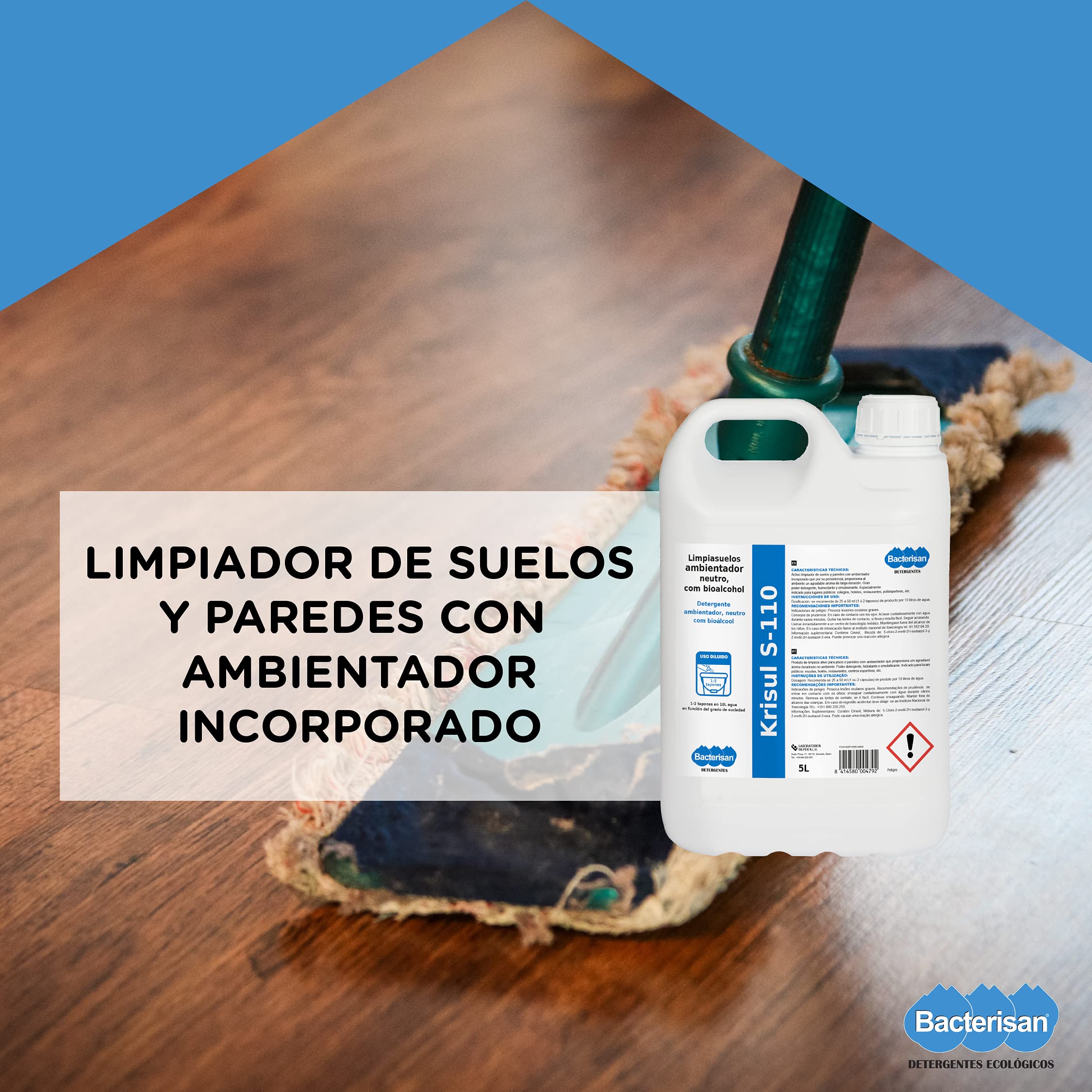 Krisul S-110 Fregasuelos Concentrado Perfumado Blanco 5 L