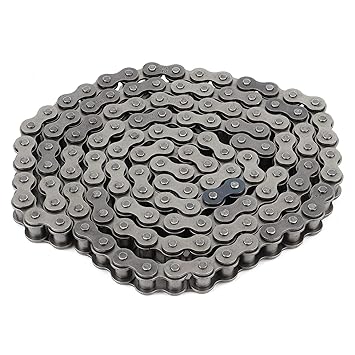 128 Links Drive Chain, Durable Dirt Bike Chain, Tensile Strength Iron Alloy Silver for 200cc 250cc Moto Use Motorcycle Motorcycle Parts