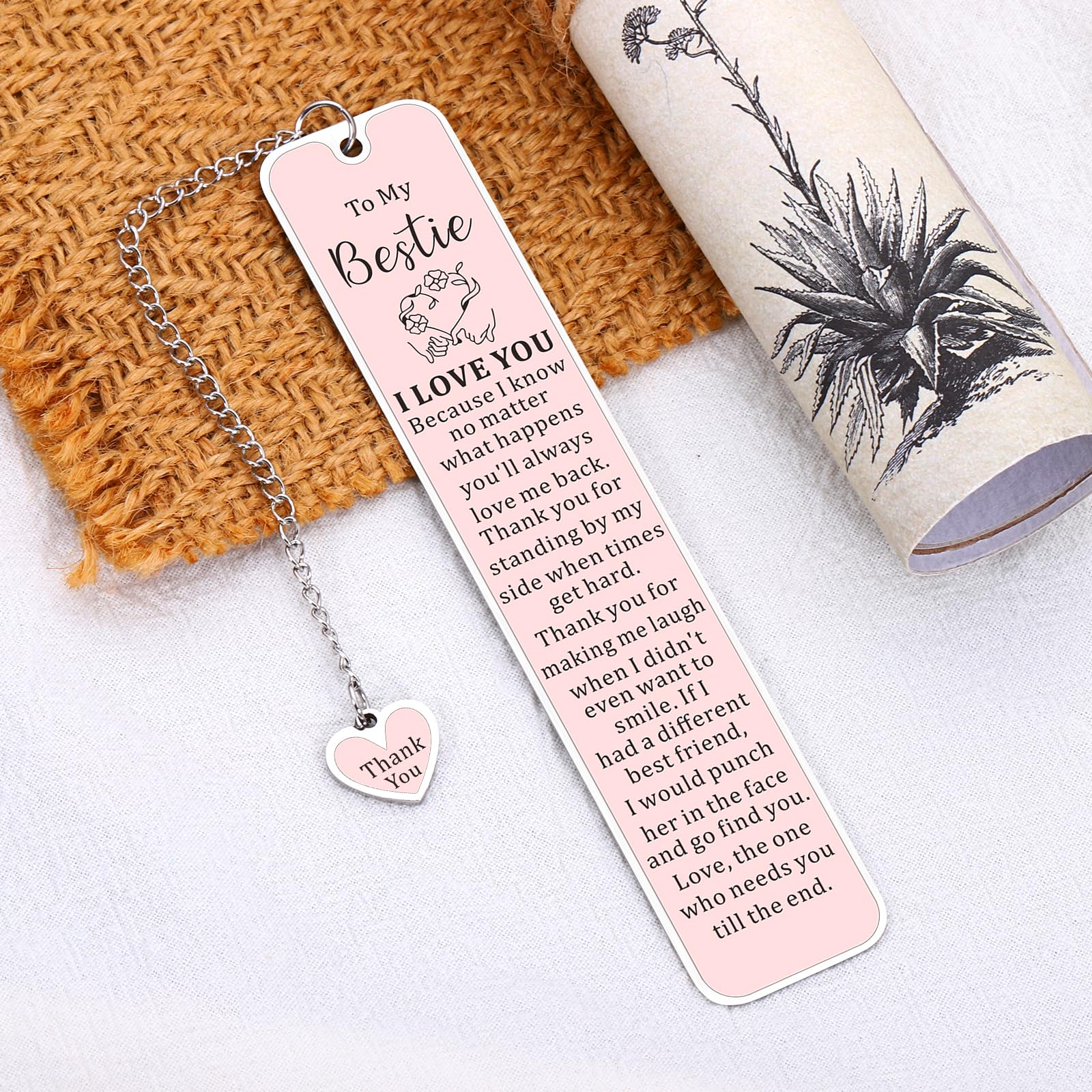 Besite Gifts for Friend Friendship Bookmarks for Book Lovers Birthday Back to School Supplies for Friend Bestie Graduation 2026 Najpopularniejszy prezent dla kobiet Prezenty świąteczne dla kobiet