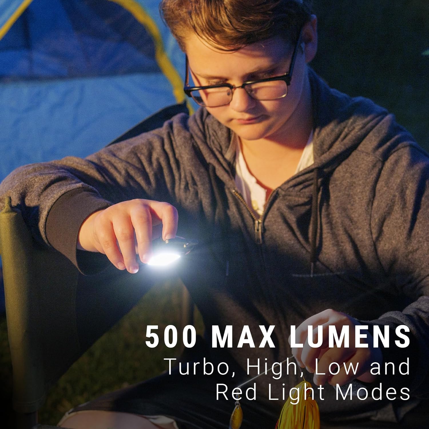Kodiak Kompanion 500 Lumen Rechargeable LED Work Light, Compact Aluminum Utility Flashlight with USB Charging, Portable Job Site Light for Home, Garage, Camping, and Outdoor Use