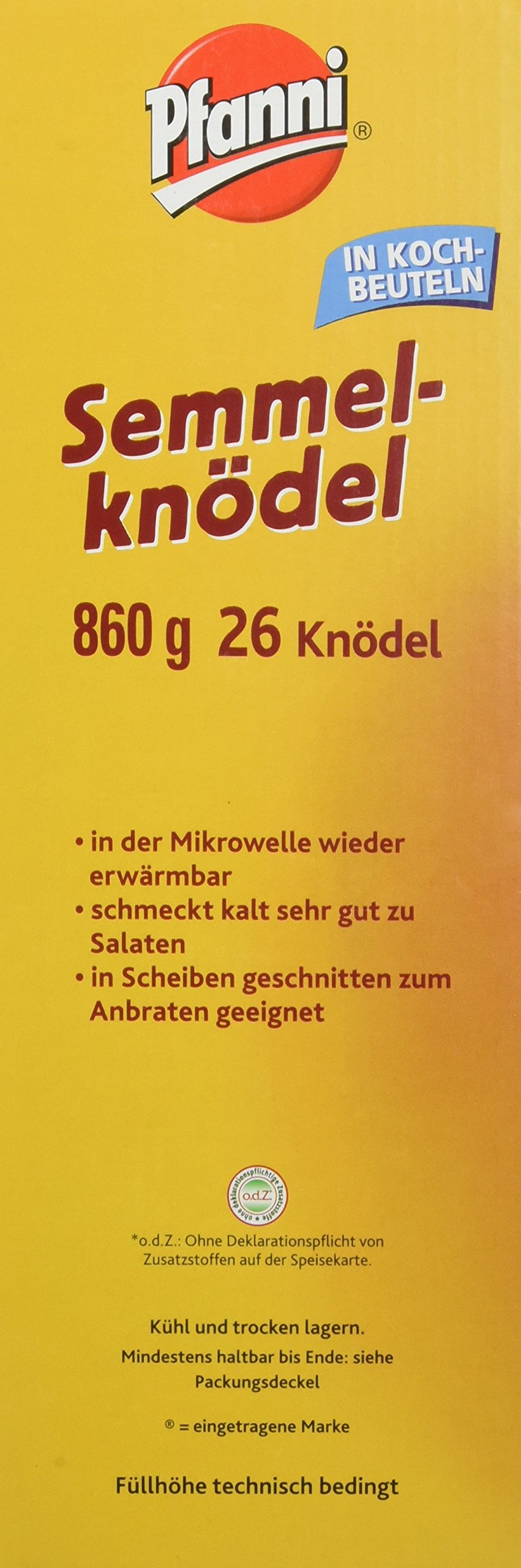 Pfanni Semmelknödel im Kochbeutel 860 g 26 Stück, 1er Pack (1 x 0.86 kg)