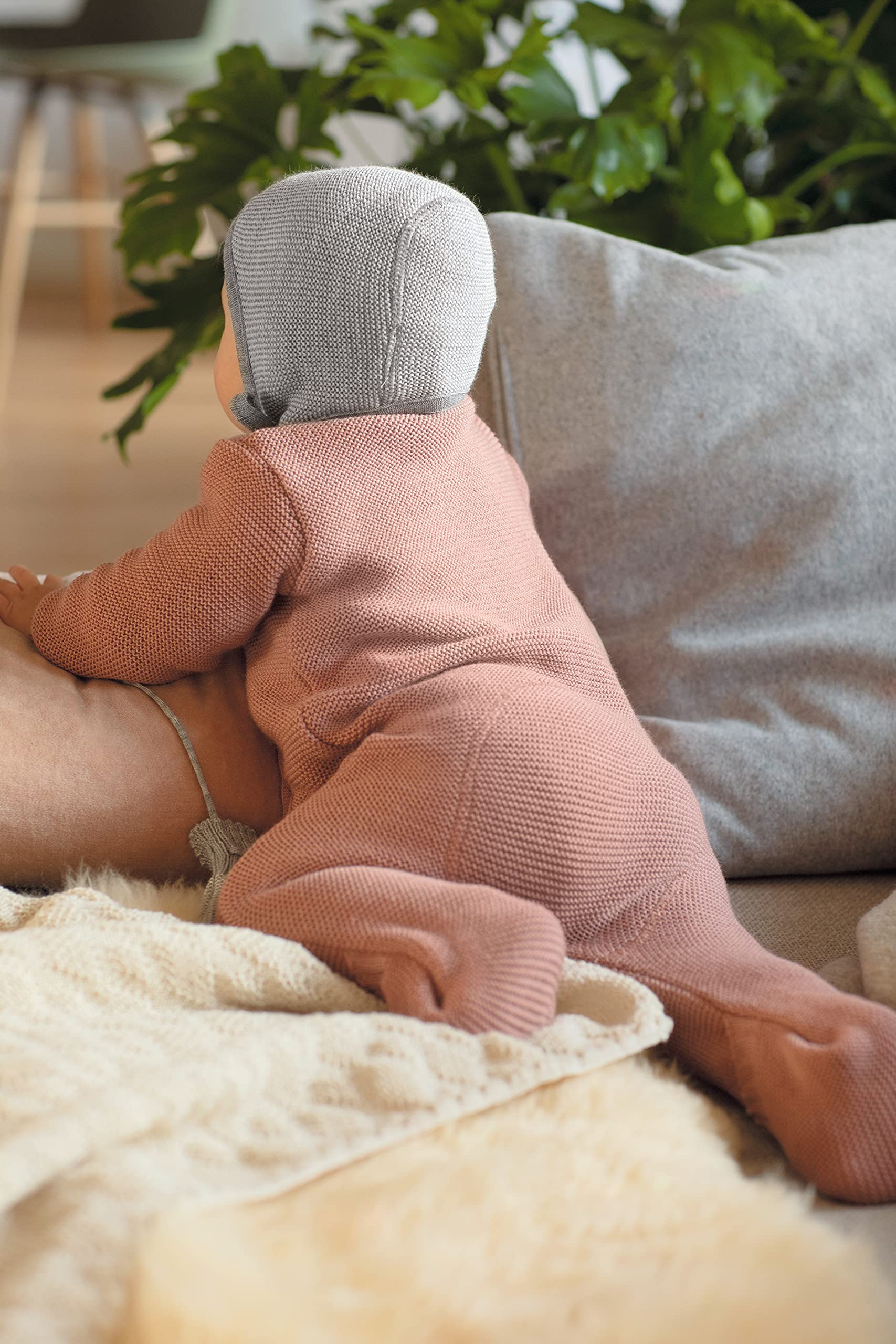 Disana STRICK-OVERALL Baby & Kleinkind - 100% Bio-Merino – atmungsaktiv & bequem - unisex Gr. 50 – 80 - nachhaltig & fair - dehnbar, mit Umklappbündchen - made in Germany
