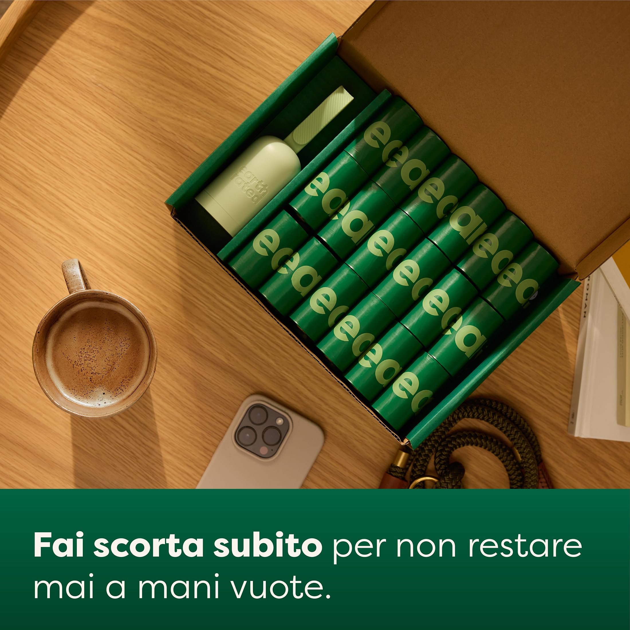 Earth Rated Portasacchetti per cani con sacchetti, resistente e a prova di perdite, profumati alla lavanda, 1 dispenser e 900 sacchetti