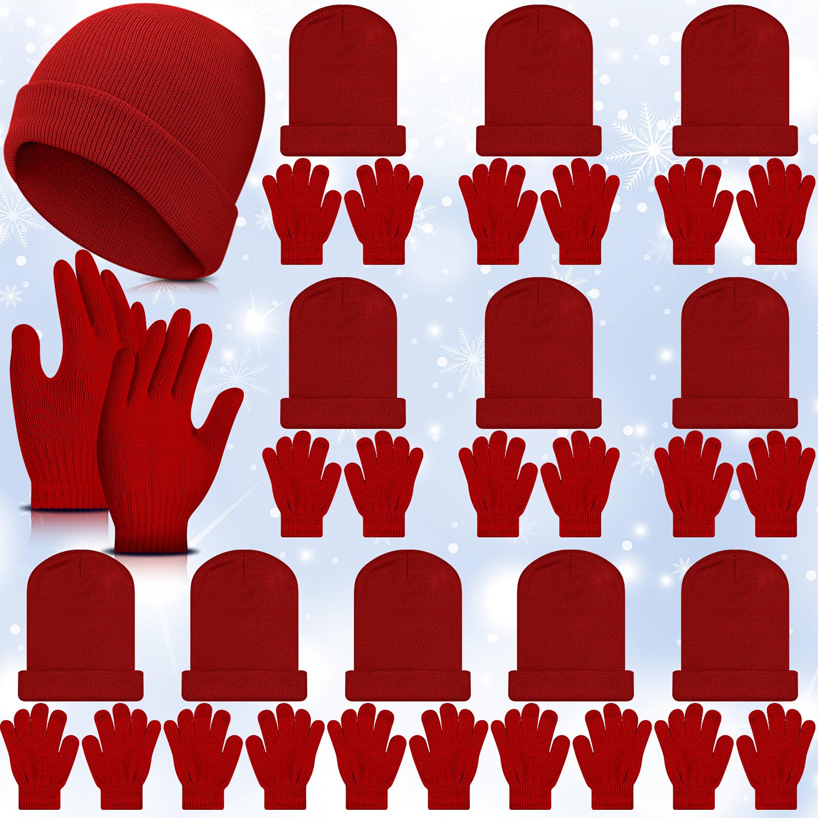 Twistover 24 Pcs Kids Hats and Gloves Sets