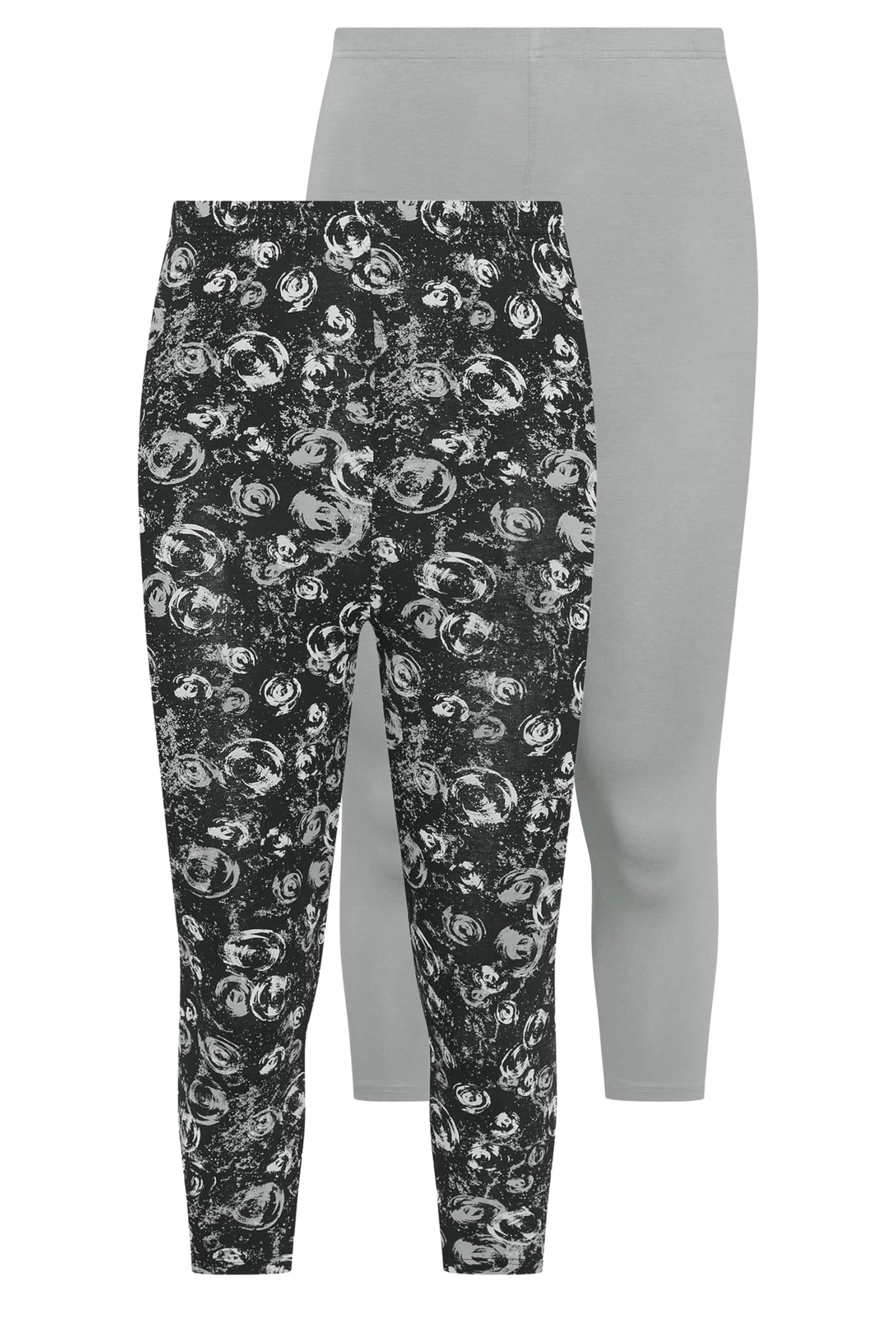 Yours Women's 2 Pack Swirl Cropped Leggings Pants | Size: 28