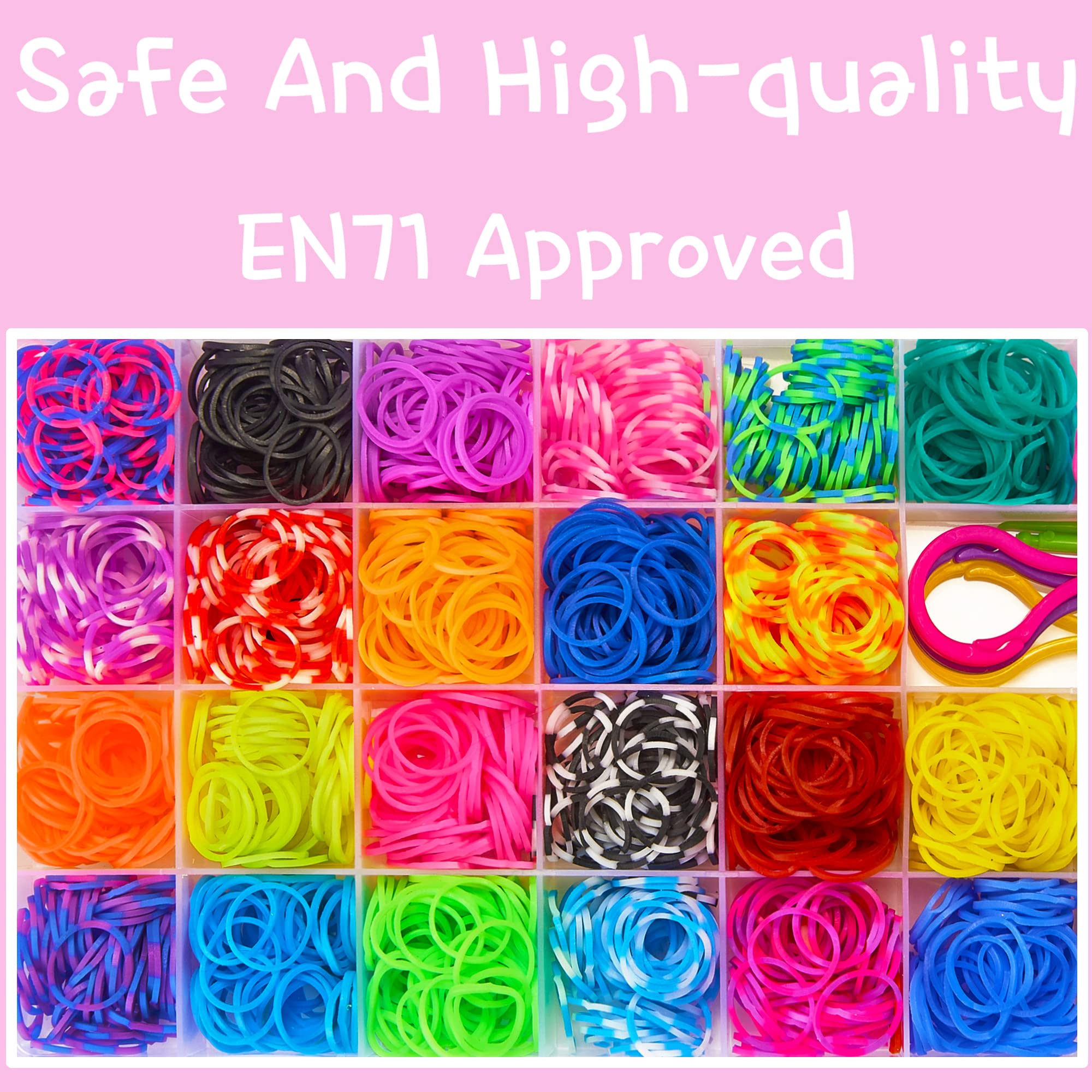 Craze Loops 600 Elastici Per Braccialetti Fai Da Te, Borsa In Alluminio Con Elastici Per Anelli, Bracciali, Collane, Artigianato Per Bambini, Diversi - Foto 9