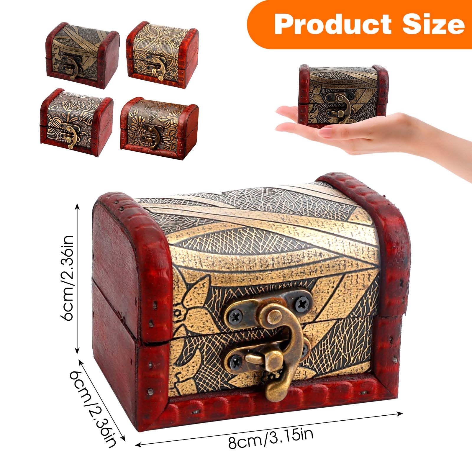 Holibanna 3 Pz Portagioie Pirata Mini Scrigno Del Per Bambini Custodia - Foto 3