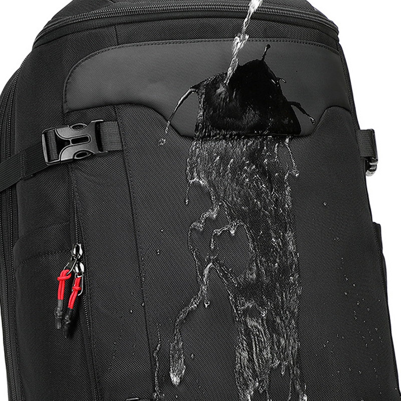 Fdit Sac à Dos de Voyage à Compression Sous Vide, Sac à Dos Extensible avec Pompe électrique pour la Randonnée, les Déplacements Professionnels, Sangle de Bagage et Bretelles
