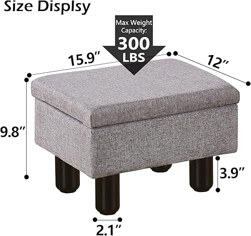 Miniatura 10 de Cpintltr Reposapiés de terciopelo multifuncional, otomano, almacenamiento otomano con bandeja tapizada, sofá, asiento, taburete moderno, decoración