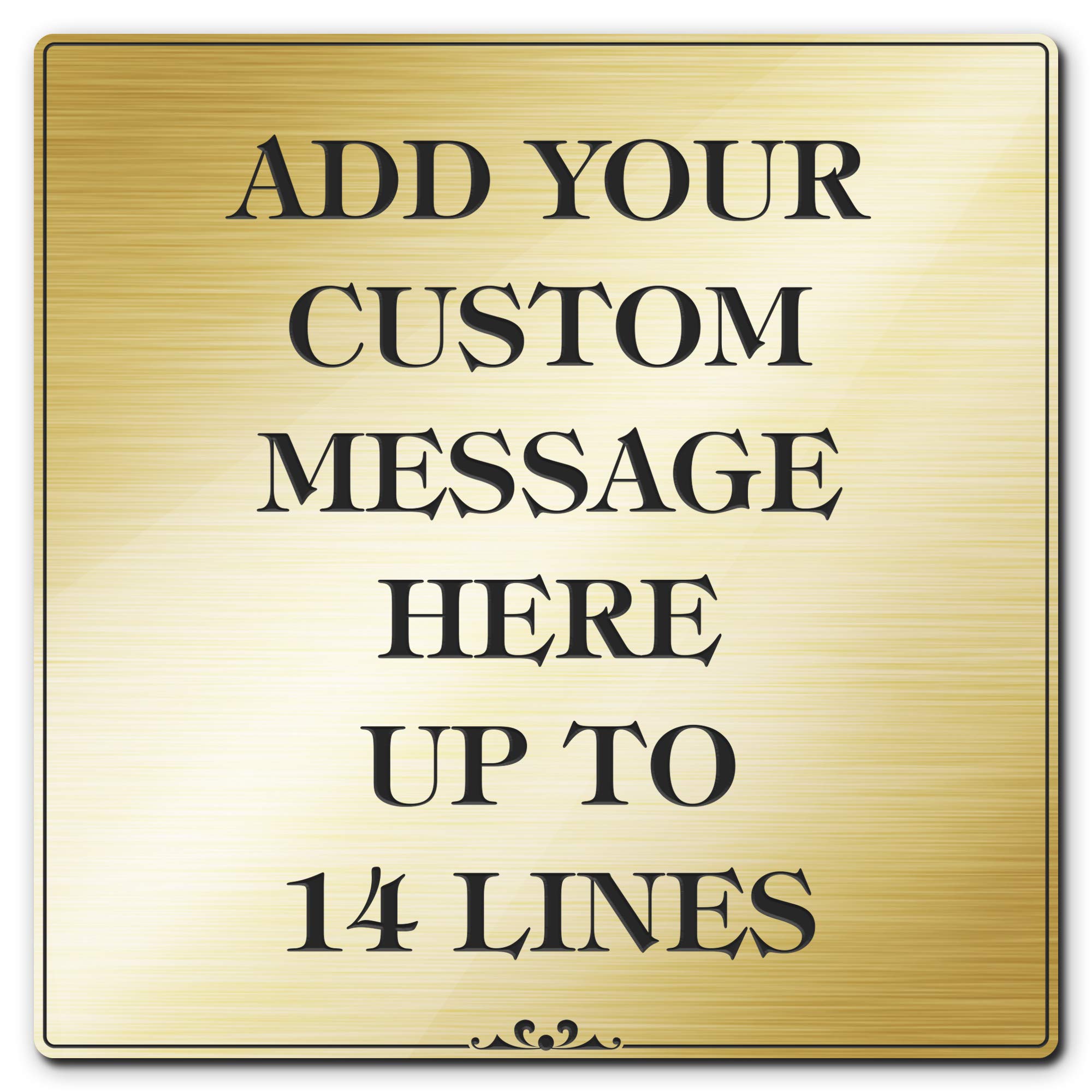 Custom Sign, Office Sign, Business/Office Name Plates for Doors/Wall, Indoor/Outdoor, 12x12 inch, 18 Colors, (Prestige) Made in USA by My Sign Center