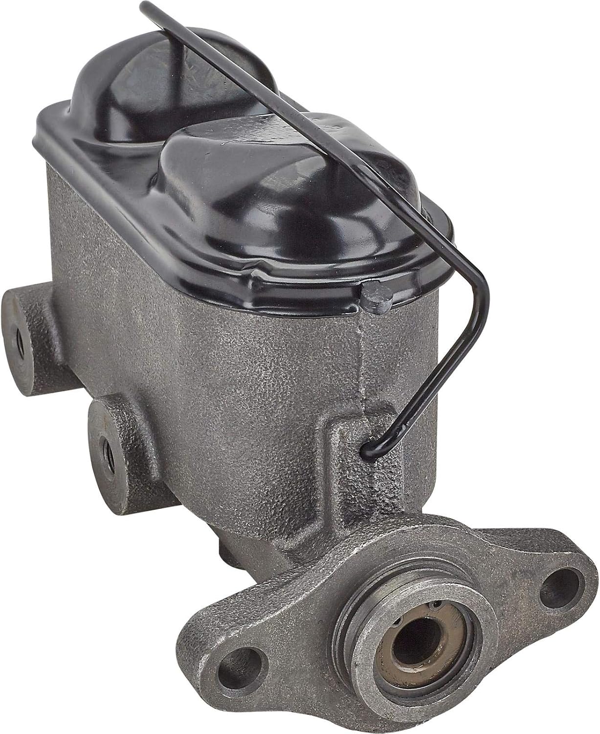 Speedway Motors Dual Feed Brake Master Cylinder Firewall Mount 1 Inch Bore Includes 3/8"-24 threaded Push Rod Tandem Outlet Fits Disc Drum or Disc Disc Brake Systems