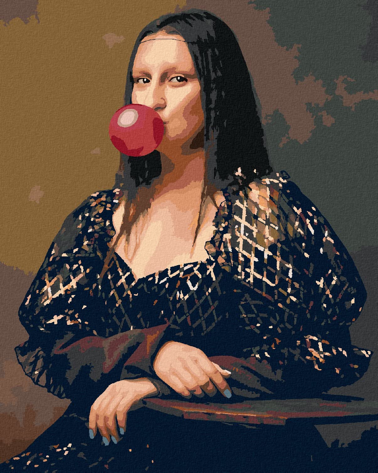 Malowanie według liczb - Mała lilia z jedną blaszką 40 x 50 cm z blejtramem (już napięty)