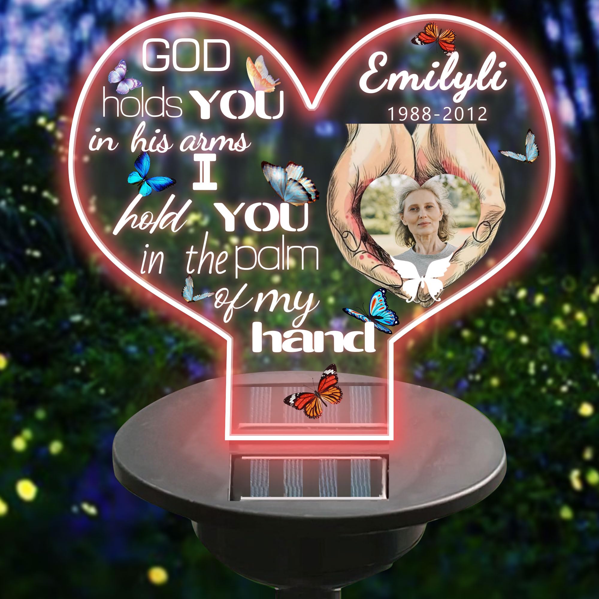 Amazon.com: Certykllp Personalized Memorial Garden Solar Outdoor