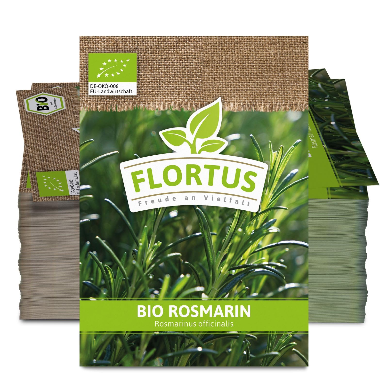 FLORTUS 2000-0456-100x Rosmarin (100 Tütchen) (BIO Rosmarinsamen)