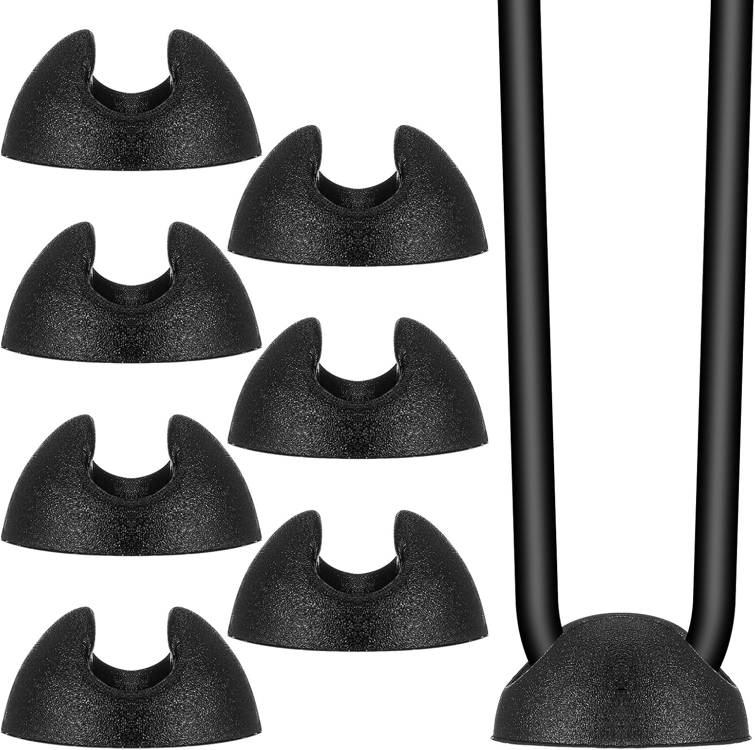 Xthrotsenk 8Pcs Hairpin Leg Floor Protectors Rubber Hairpins Legs Feet Protectors for 3/8"-1/2" Hairpin Furniture Feet Protector Chair Table Leg Floor Protector