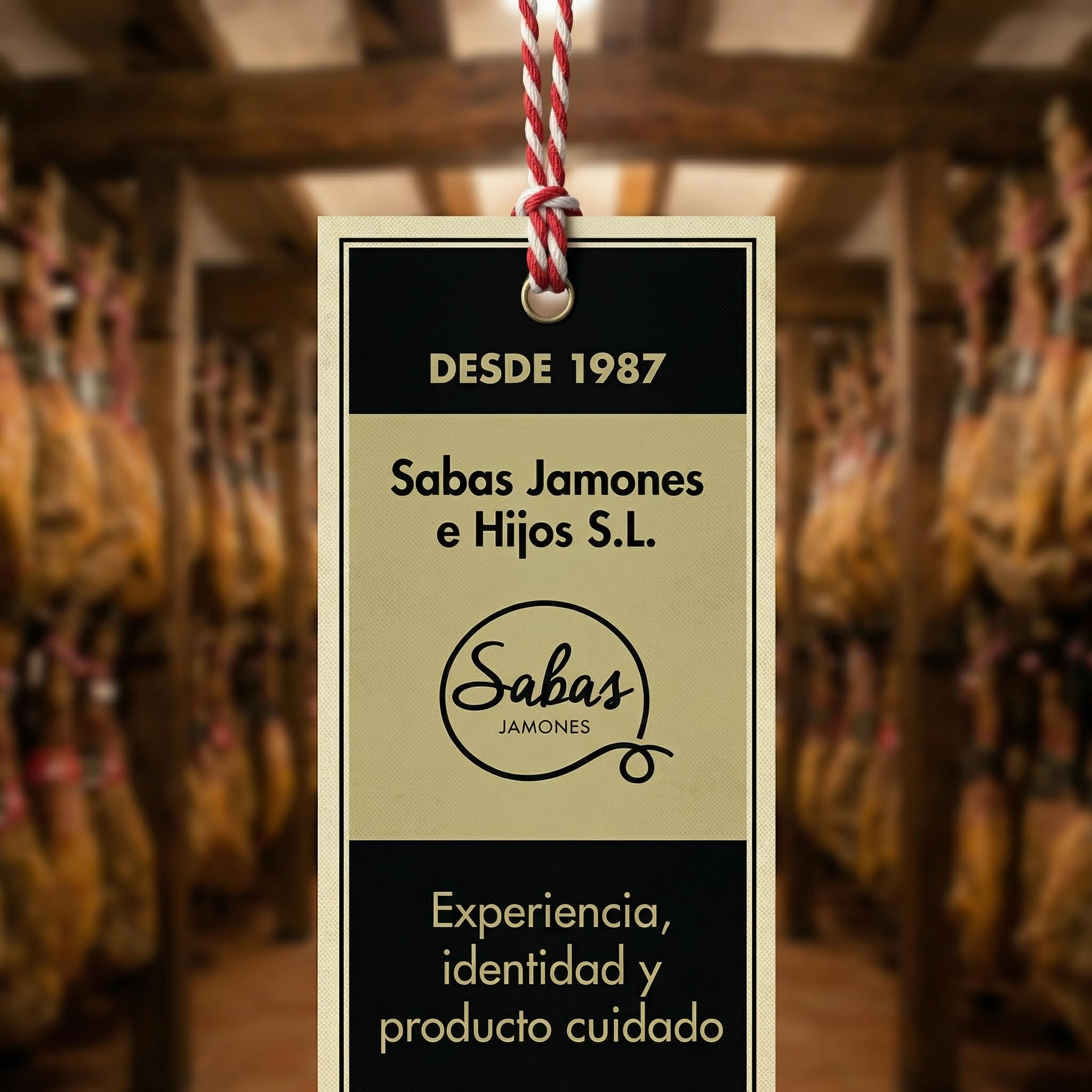 SABE A SABAS Jamon Curado 50% Duroc Gran Reserva Pieza Entera 8 kg Bodegas Curacion Natural Sin Gluten Sin LactosaTradicion Desde 1987 Corte Facil Bocadillos Tapas Aperitivos Regalo Gourmet Navidad