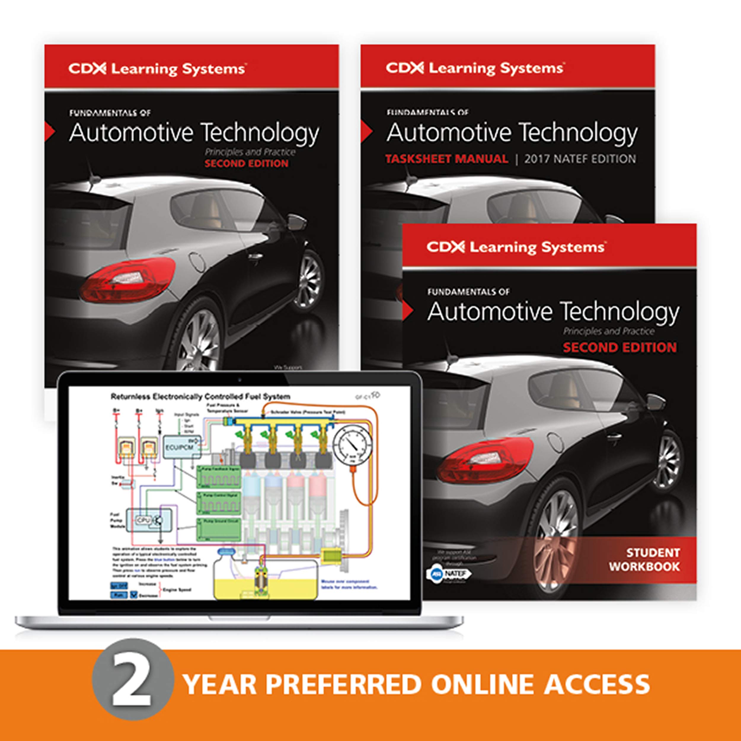 Fundamentals of Automotive Technology, Second Edition, Student Workbook, Tasksheet Manual, AND 2 Year Online Access to Fundamentals of Automotive Technology ONLINE: .
