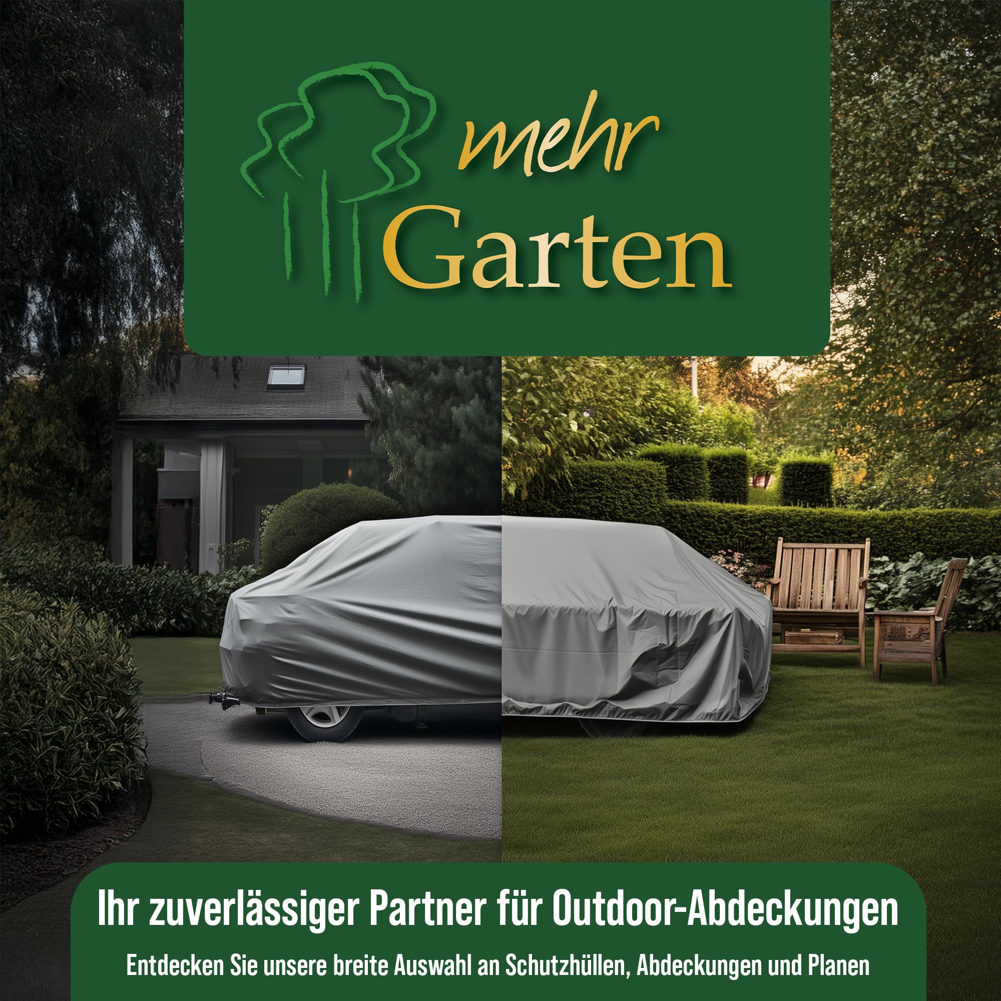 Abdeckplane mit hochwertigen Messing-Ösen und verstärkten Ecken, PVC Plane, 4x4 m, grau, Gewebeplane 650 g/m², Allzweckplane wasserdicht, reißfest und UV-beständig