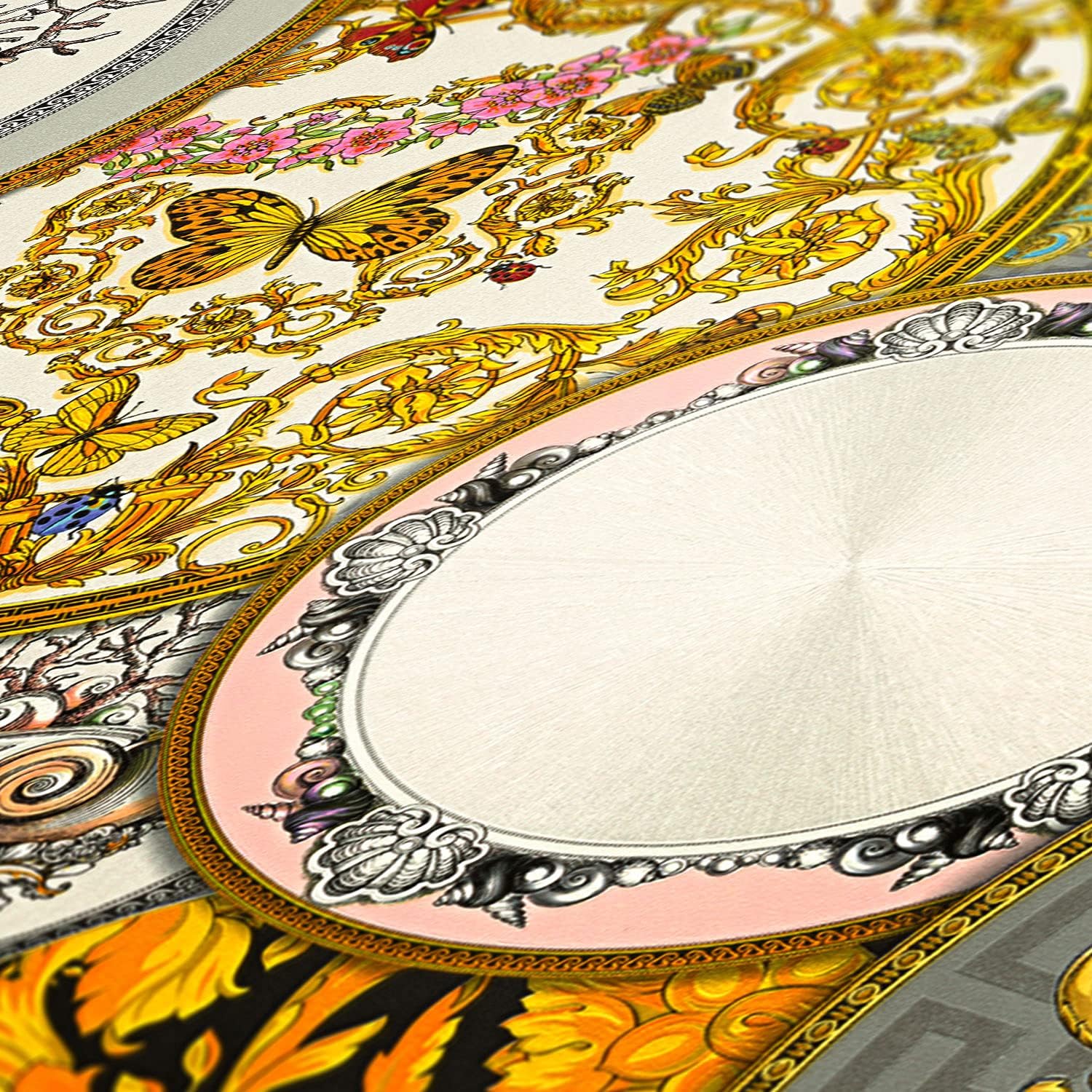Luxury Wallpaper Versace 3 Non-Woven Wallpaper 10.05 m x 0.70 m Gold Blue Violet Made in Germany 349011 34901-1