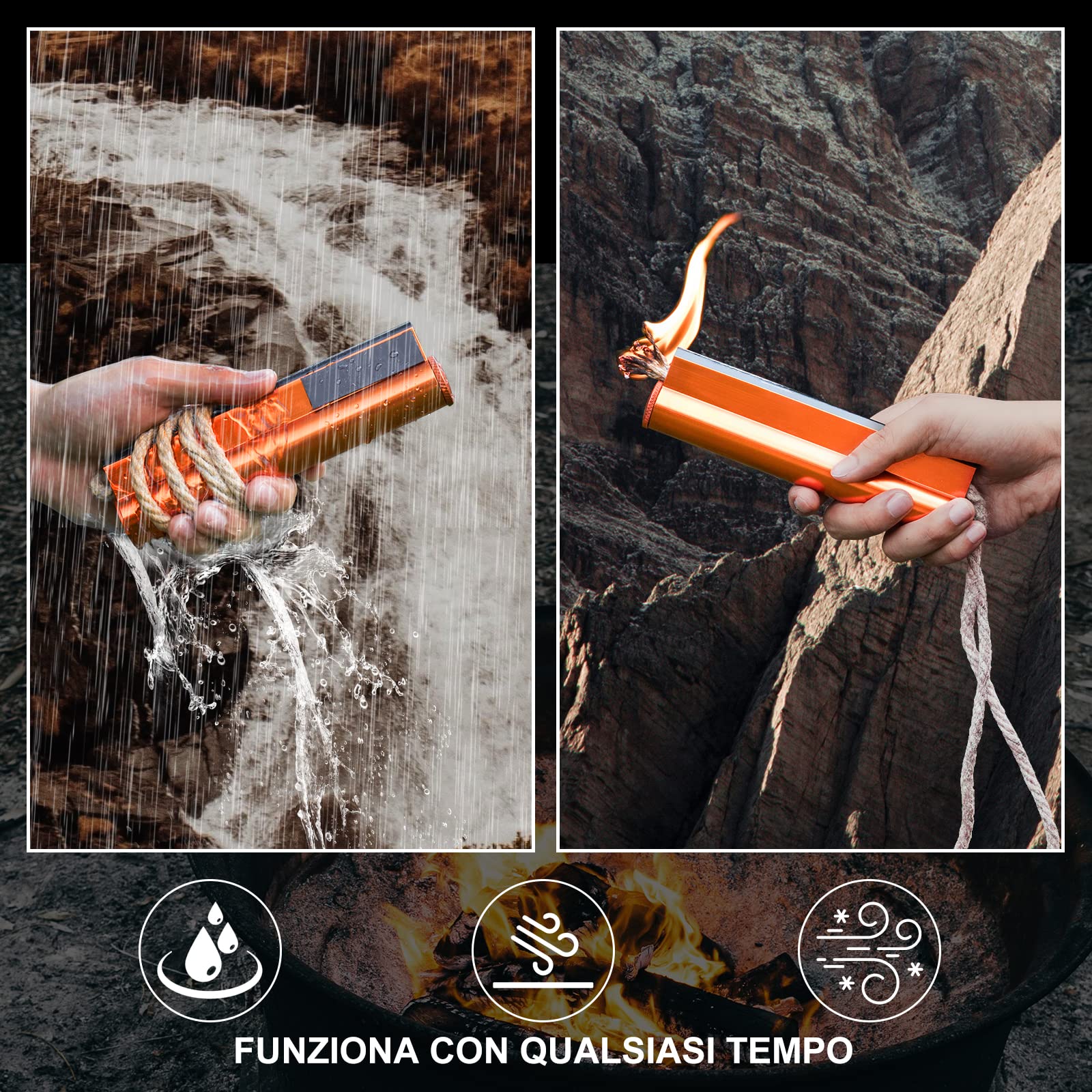 Fibbie Paracord 3-in-1 Con Accendino E Fischietto - Chiusure Rapide Per Bracciali, Cinture E Survival - Foto 8