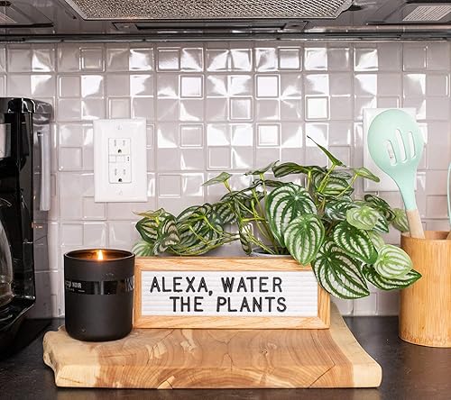 Miniatura 8 de Tablero de letras de fieltro blanco de 10 x 3.5 pulgadas. Soporte de madera de roble para tableros de letras de fieltro, 10 pulgadas de largo.