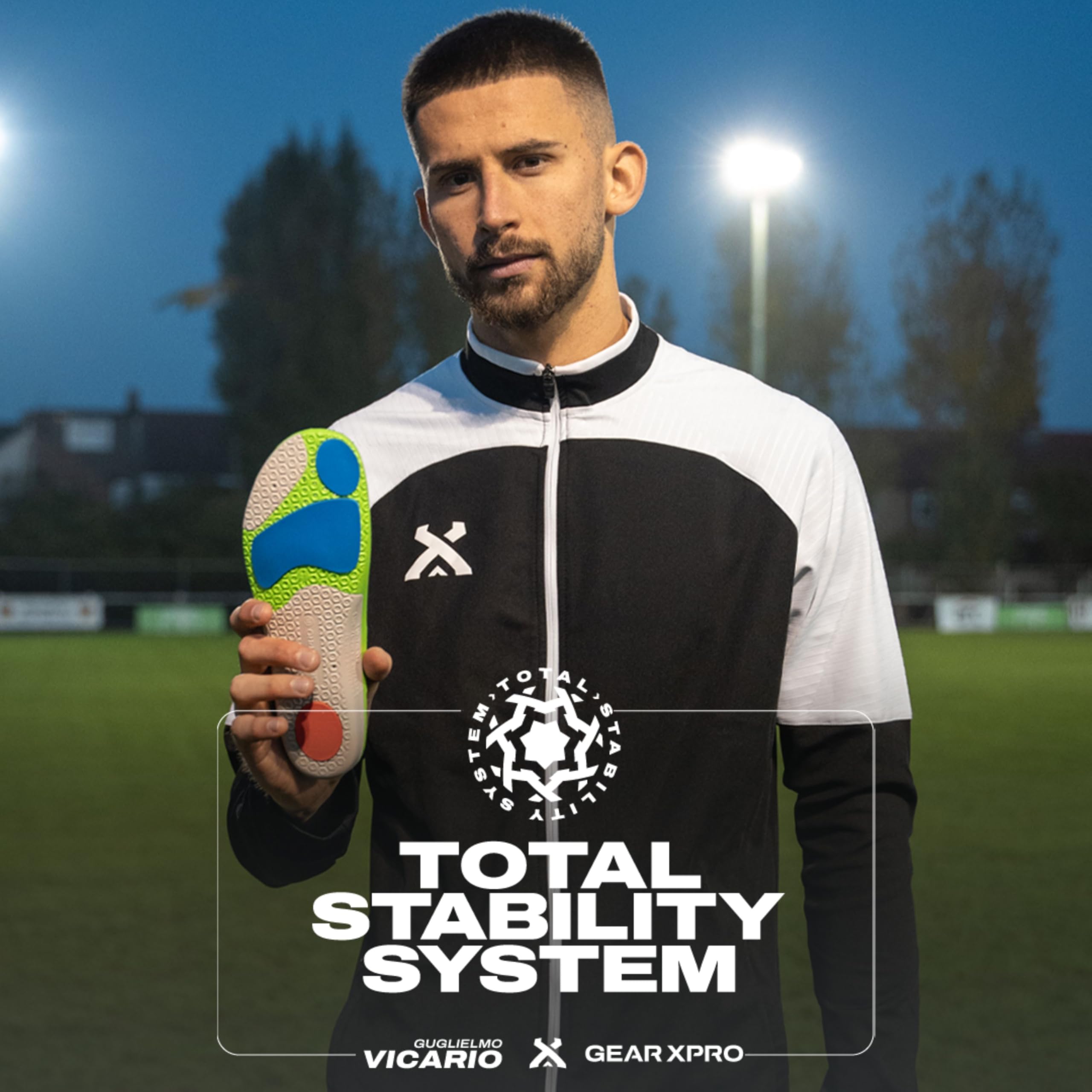 GEARXPro - Solette Sportive per Scarpe da Calcio - Ammortizzazione EVA - Massimo Comfort - Protezione Urti - Riducono il Rischio di Infortuni - Traspiranti - Unisex, Adulto (44, 1, unità)