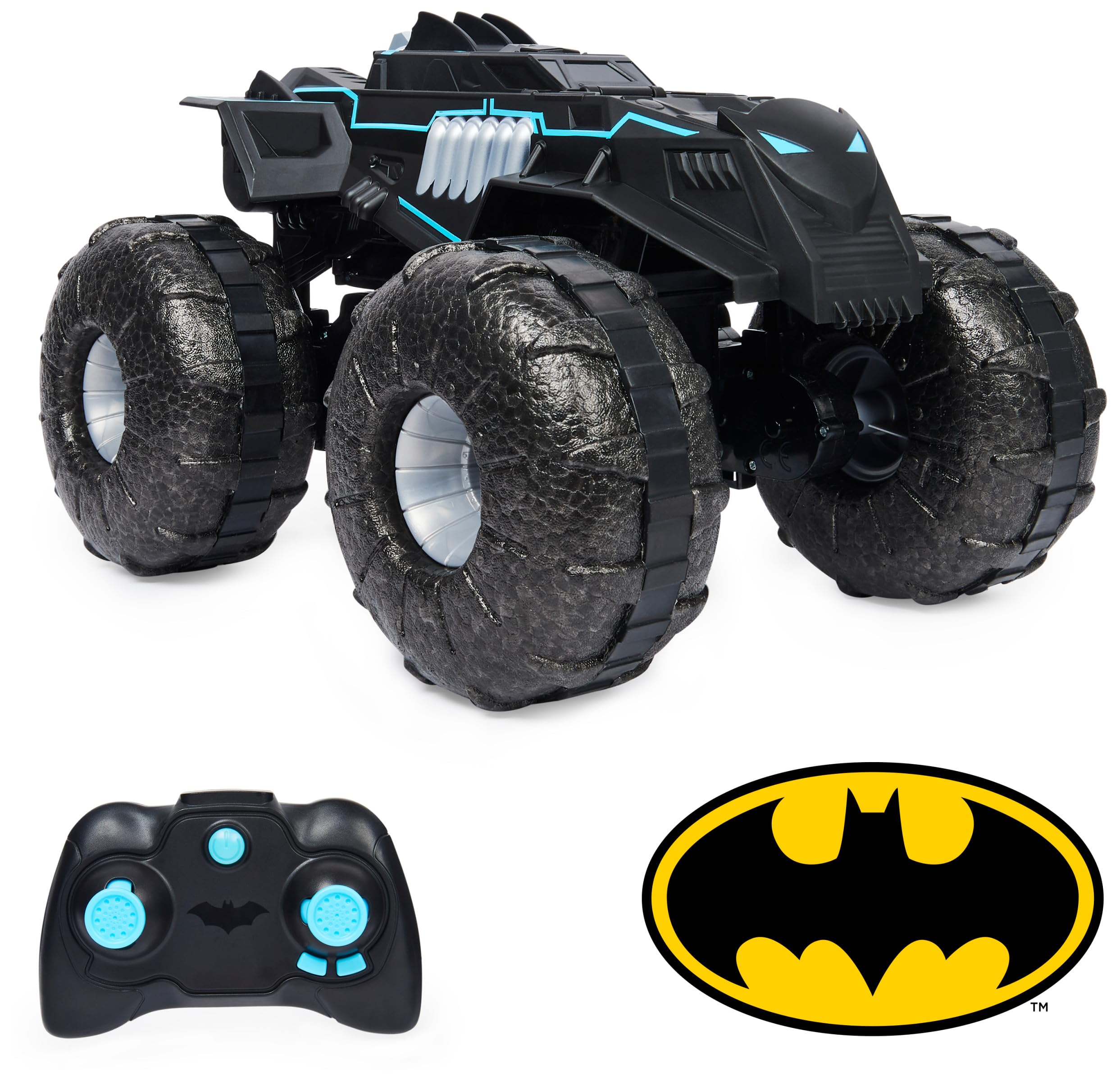 DC Batman All-Terrain Batmobile, ferngesteuertes Amphibienfahrzeug für Land und Wasser mit Platz für 1x 10cm Batman-Actionfigur