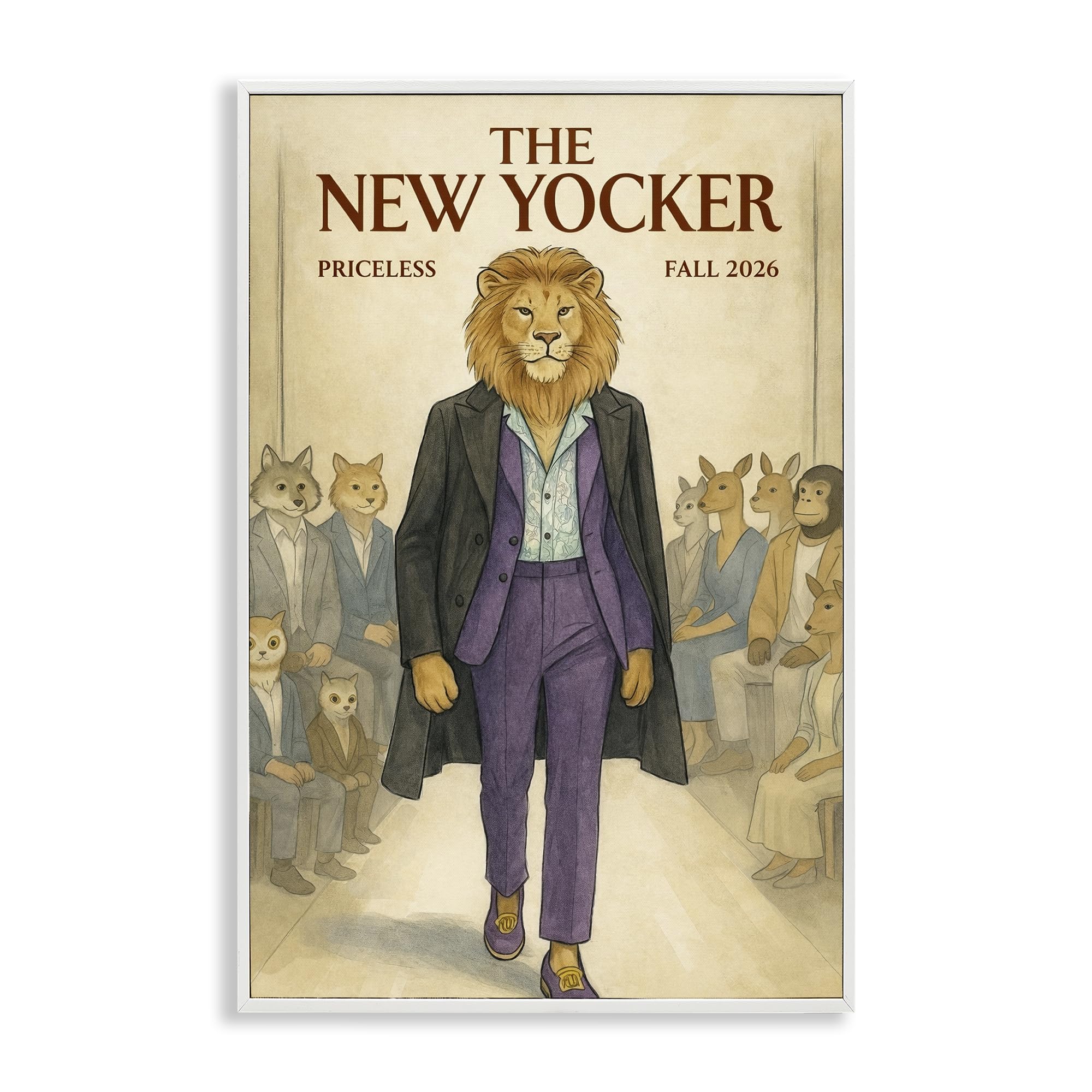 Lion Model Fantasy Animal, gerahmter Giclée-Druck, 30,5 x 45,7 cm