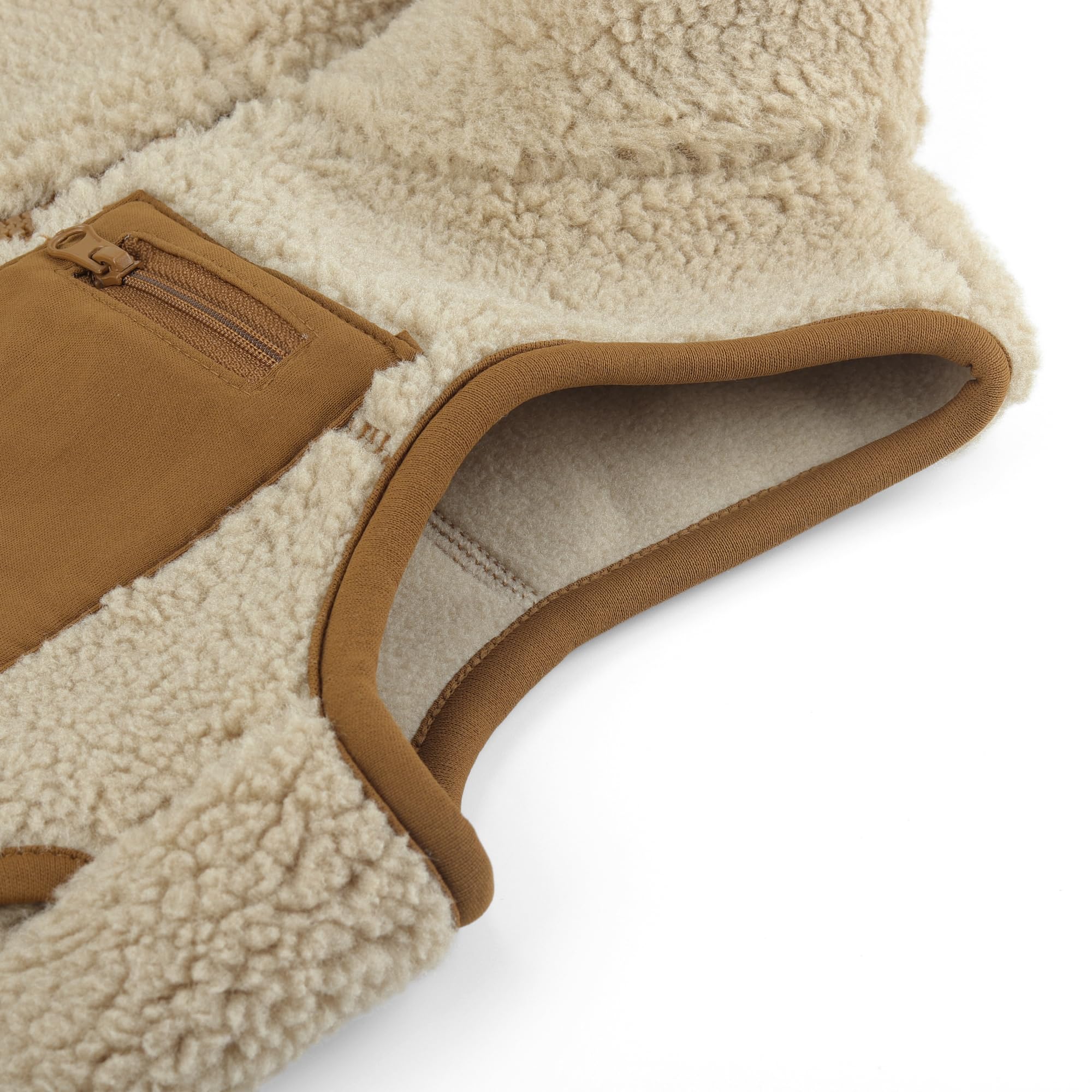 Tout-petits Enfants Polaire Gilet Galet Épaissir Enfants Col montant Fermeture Éclair Sans Manches Veste Parent-Enfant Automne Hiver Tops Vêtements d’extérieur avec Poches