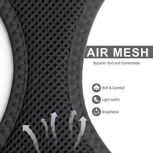 Miniatura 3 de Fida Cómodo arnés para perro con correa, chaleco suave para cachorros, a prueba de escapes, transpirable y ligero de malla suave, arnés reflectante