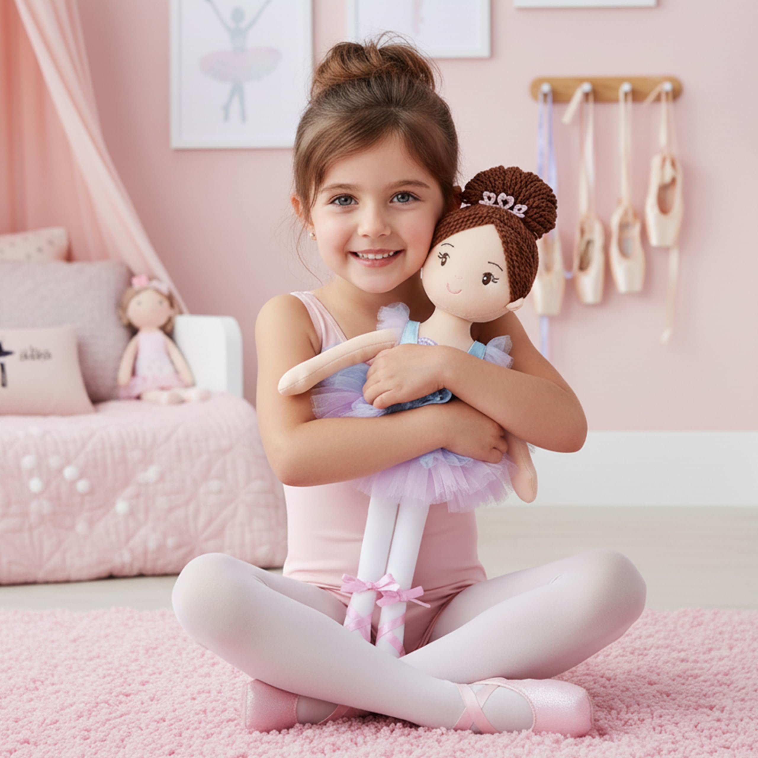 Amazon.com: June Garden 16” Ballerina Doll Bella – Soft Plush