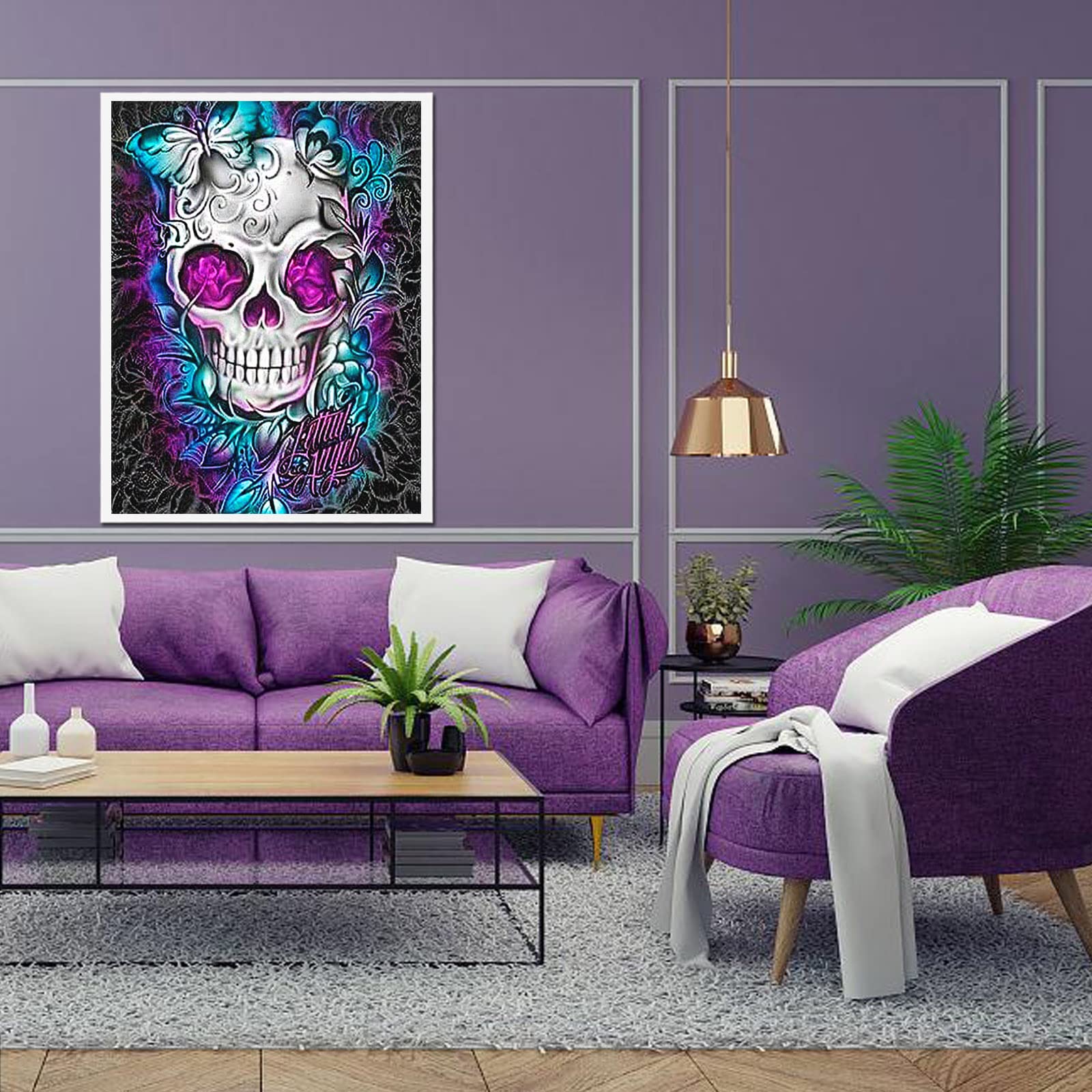 Kit Diamond Painting RICUVED 5D Invernale 40x70 Cm - Fai Da Te Con Diamanti Rotondi, Paesaggio, Decorazione Parete - 5