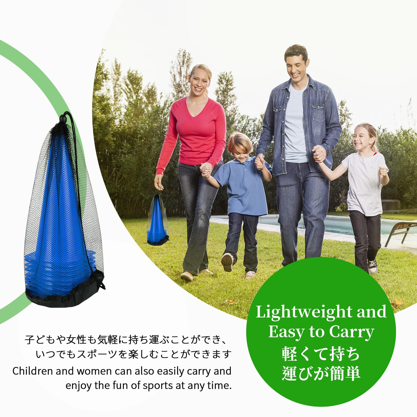 BiAnYC 10本セット 32cm マーカーコーン 青,カラーコーン ミニ,ミニコーン,サッカー コーン,三角コーン ミニ, サッカー 野球 テニス フットサル 練習コーン,ボールスポーツ 団体競技や部活 陸上競技 運動会 スポーツコーン, 収納袋付き