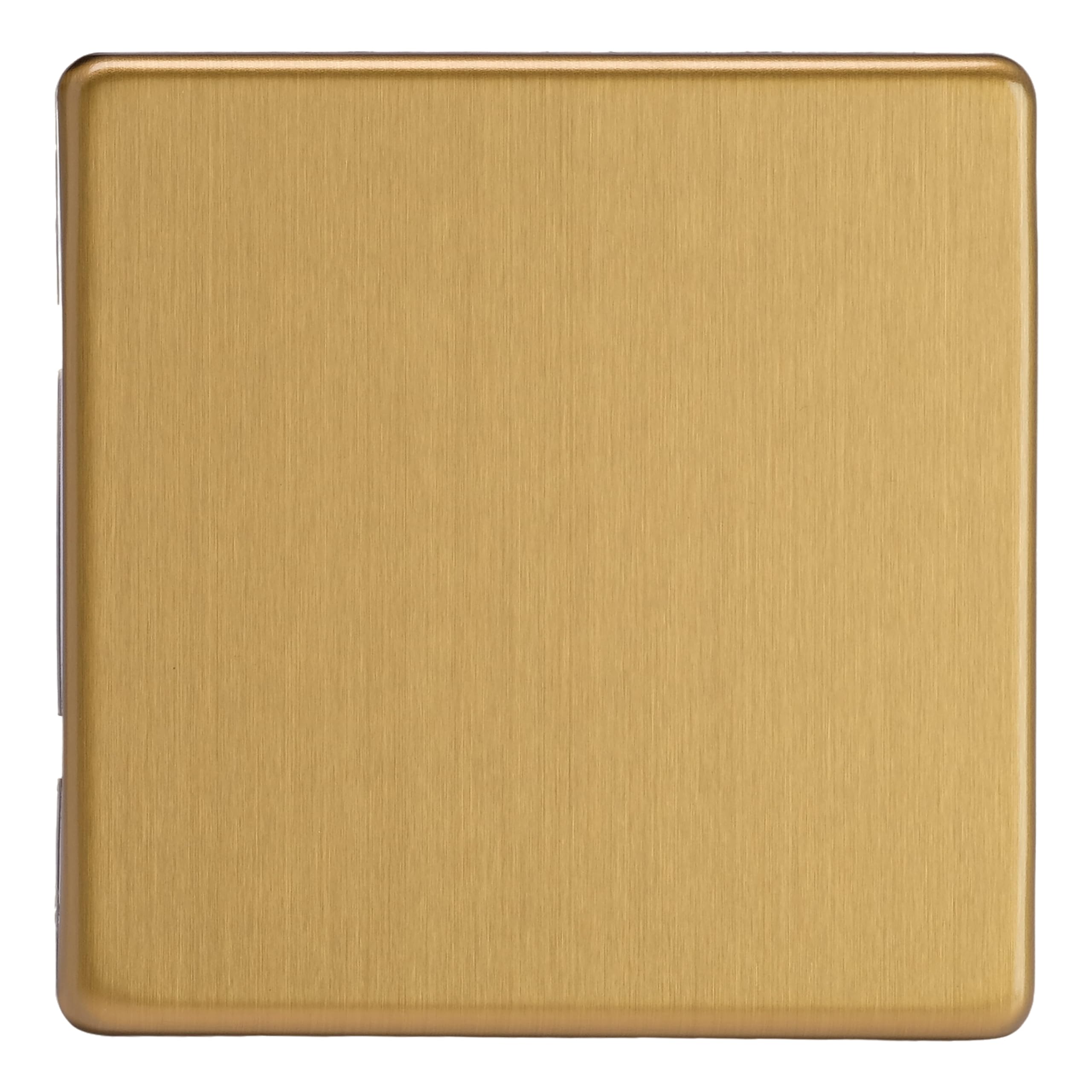 Varilight Single Blank Plate Brushed Brass — image 1