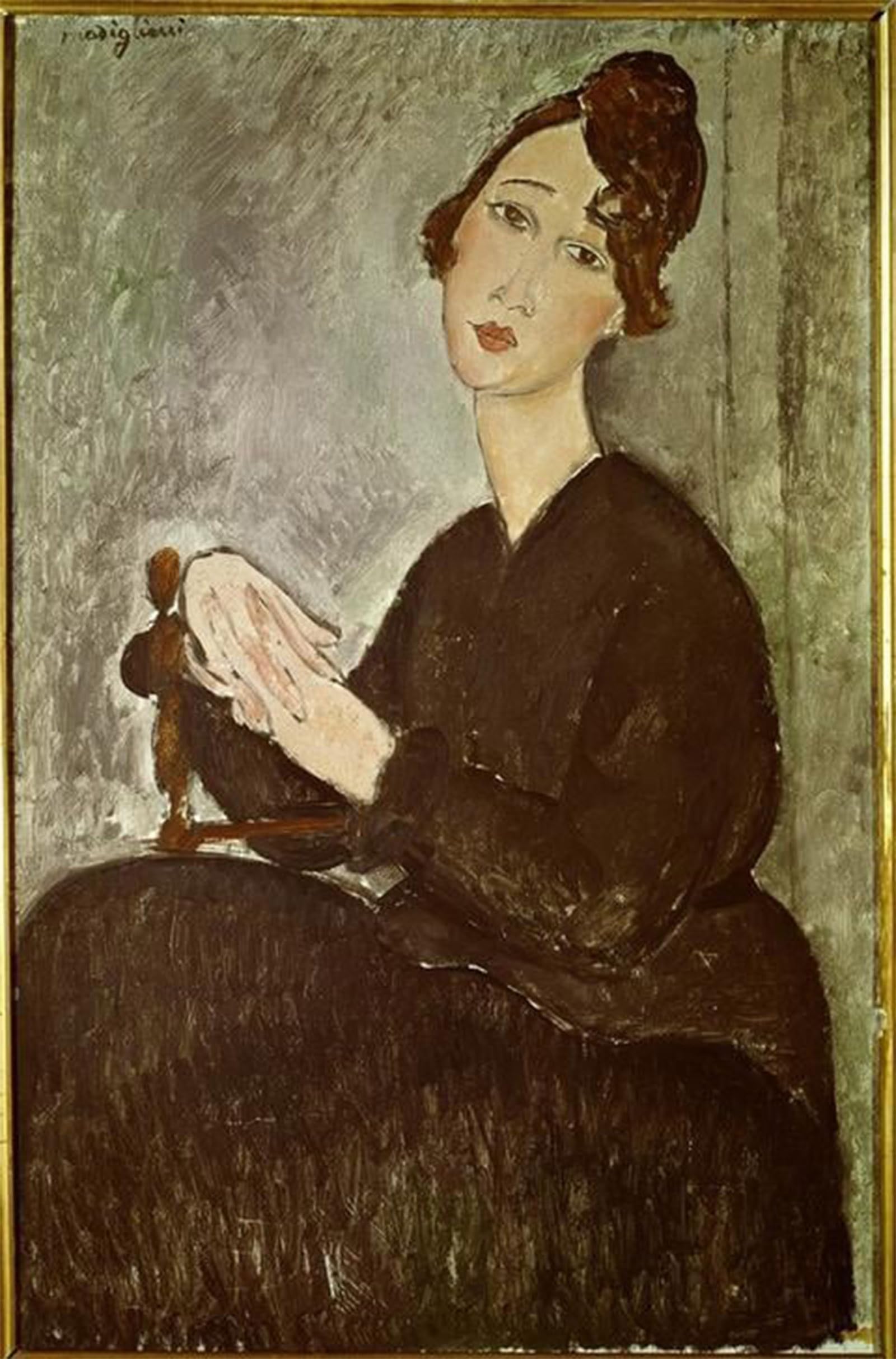 SERENDIPITP Abstract Painting Mural Print Picture Wall Decor Painting Portrait of Dedicated by Amedeo Modigliani Vintage Wall Artwork for Home Decor 60x90cm