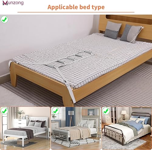 Miniatura 7 de Munzong Asistencia de escalera de cama de 160 pulgadas, dispositivo de asistencia gris para levantar y sentarse, correas de noche de asistencia con