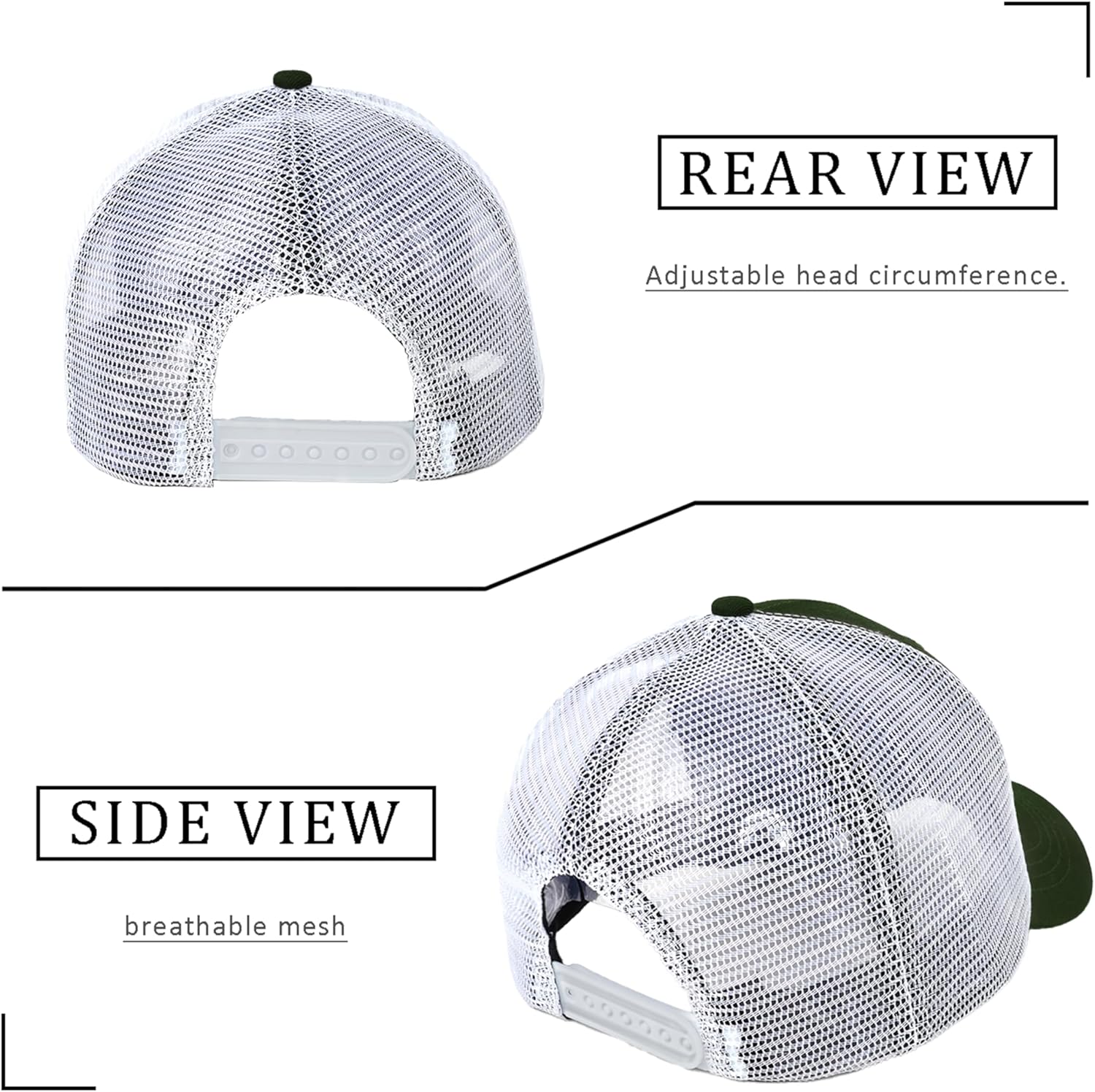 Trucker Hat for Men Women, Sport Apparel Gifts for Men, Accessories Embroidered Baseball Cap - Image 3