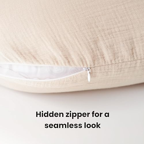 Miniatura 3 de Konssy Fundas de almohada de muselina para lactancia, fundas de lactancia suaves y lindas para almohadas de lactancia, ideales para bebés recién