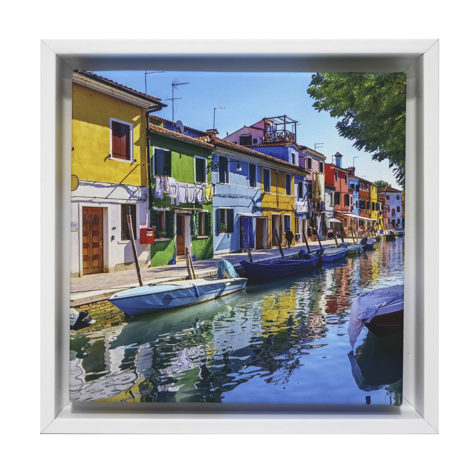 lafabricadelcuadro® Marco flotante o Caja Americana para lienzos, tablas, fotos, azulejos. Cuadro (252 Blanco, 12P-61X46 cm)