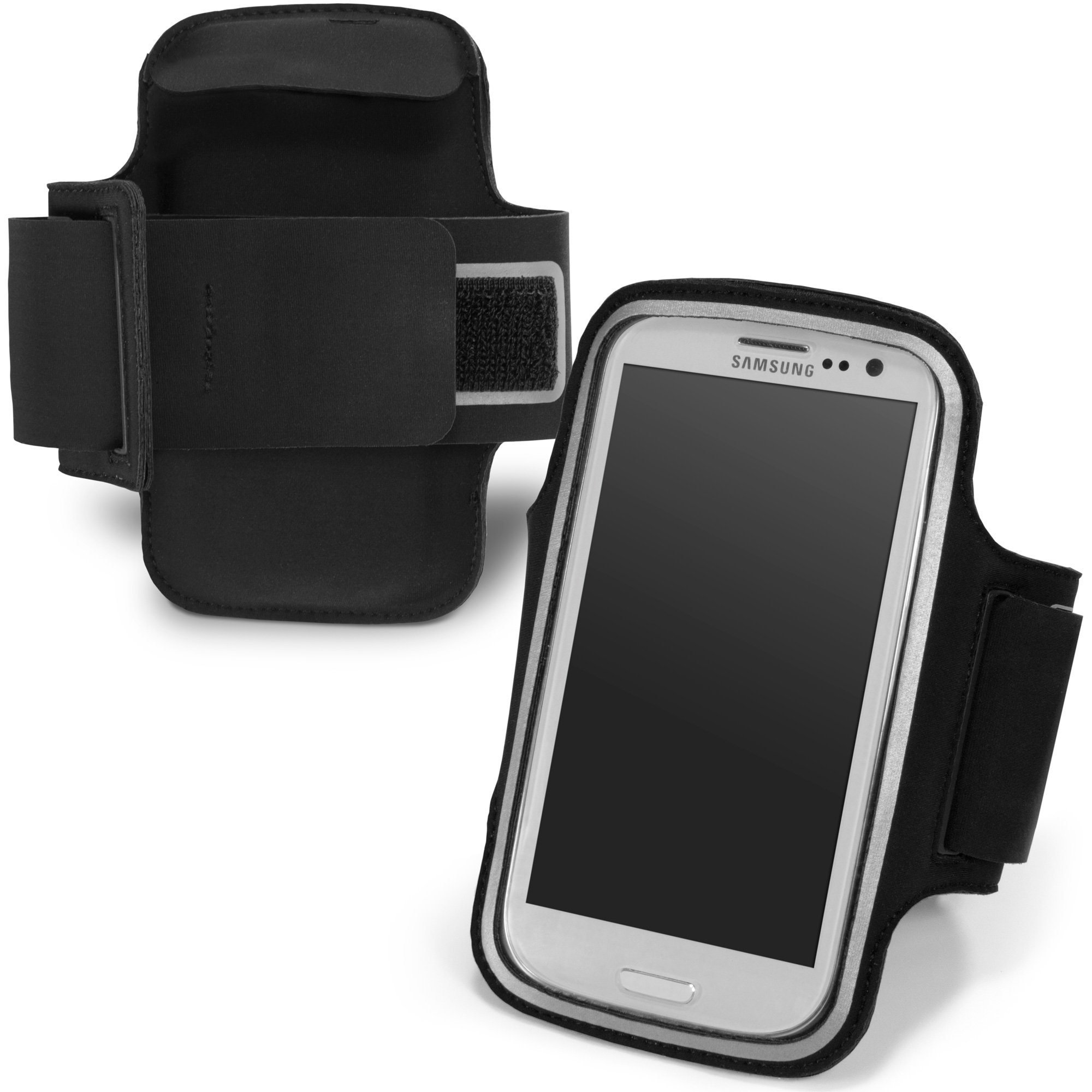 BoxWave Case Compatible with Galaxy S4 - Sports Armband, Adjustable Armband for Workout and Running for Galaxy S4, Samsung Galaxy S4, S3 - Jet Black