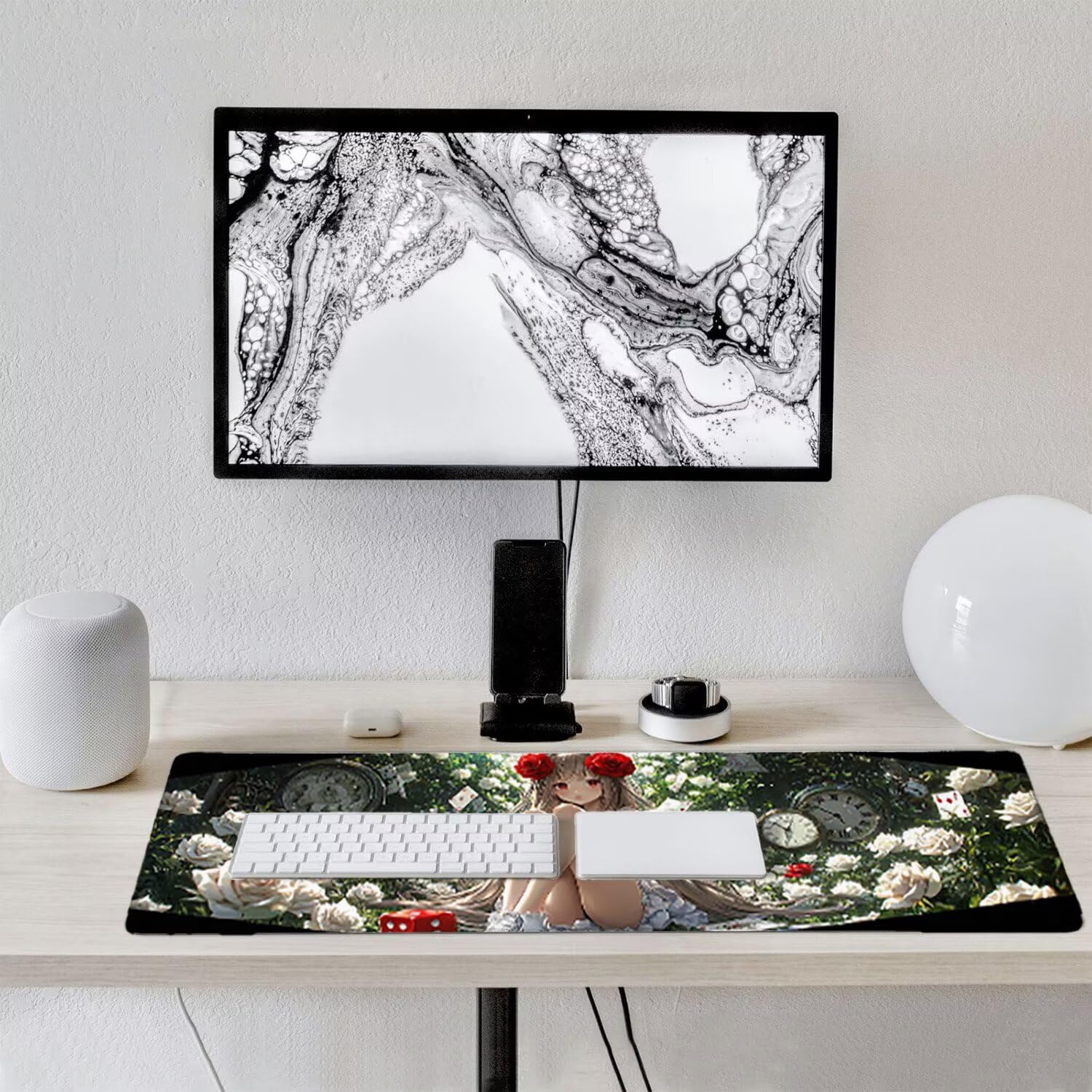 Tappetino per Mouse XXL 1200 x 400 mm Tappetino Mouse Gaming Grande, Mousepad con Base in Gomma Antiscivolo, Tappeto per Tavolo da Gaming per Mouse e Tastiera, Accessori PC (Anime Ragazze) u-130