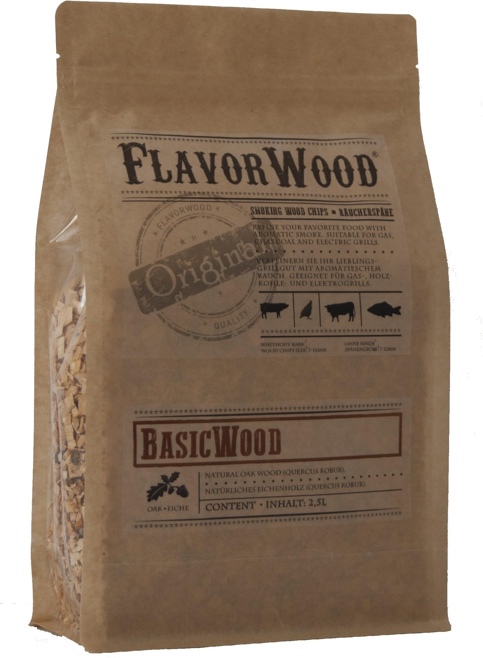 Flavorw Raffle Barbecue Wood Smoking Chips (Oak) 2.5L –