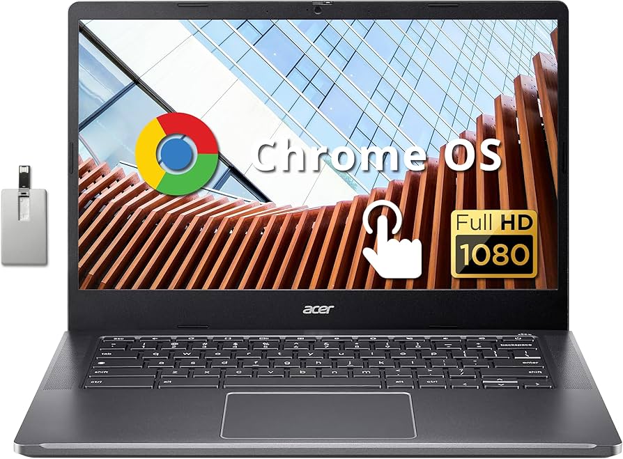 acer Chromebook Plus スチールグレー Acer Chromebook Plus 14” FHD IPS Touchscreen Laptop, Intel i3-N305