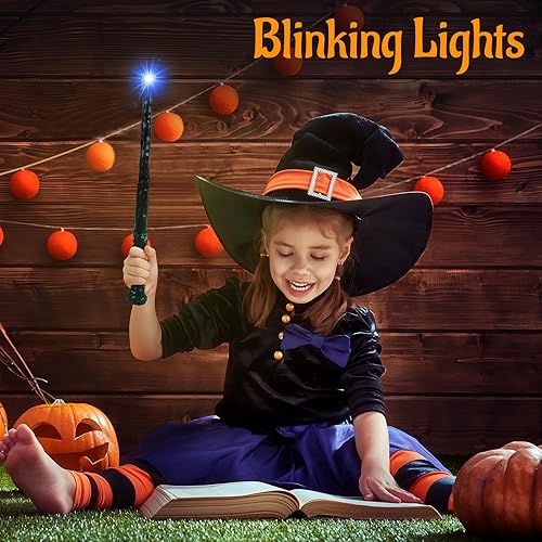 Miniatura 5 de Layucos Varita iluminada para niños, varita mágica iluminadora y sonora, accesorios de disfraz para Halloween, cumpleaños, fiesta de cosplay, 2