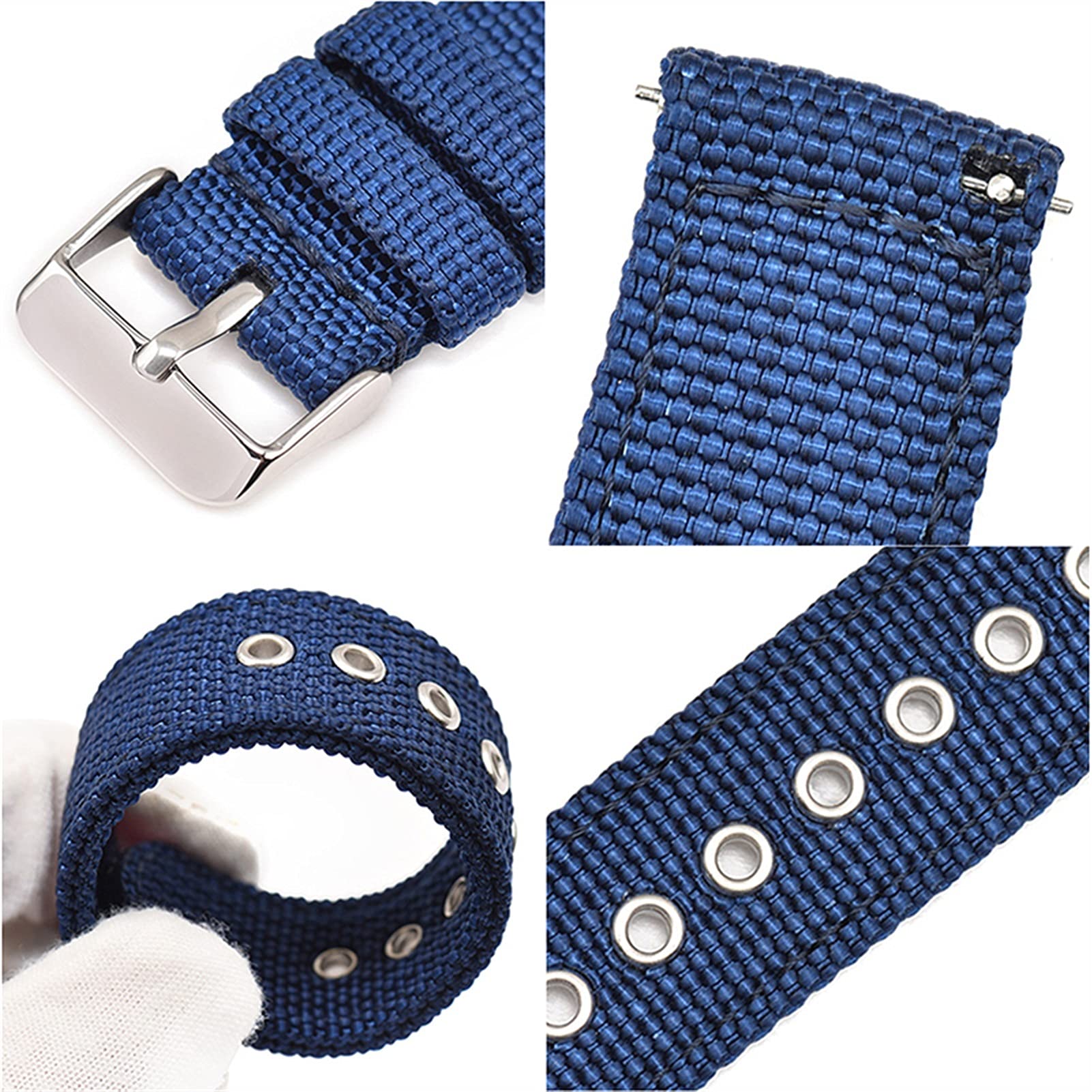 Nylon Uhrengurt Schnelle Freisetzung grüner Nylon -Uhrenbandstreifen 18mm 20 mm 22 mm 24mm Sport Watchband Armband -Gürtel Ersatz Handgelenk NATO -Gurt /18mm