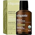 Cliganic Organic Lemongrass Essential Oil, 1oz - 100% Pure Natural Undiluted, for Aromatherapy Diffuser | Non-GMO Verified (Packaging May Vary)