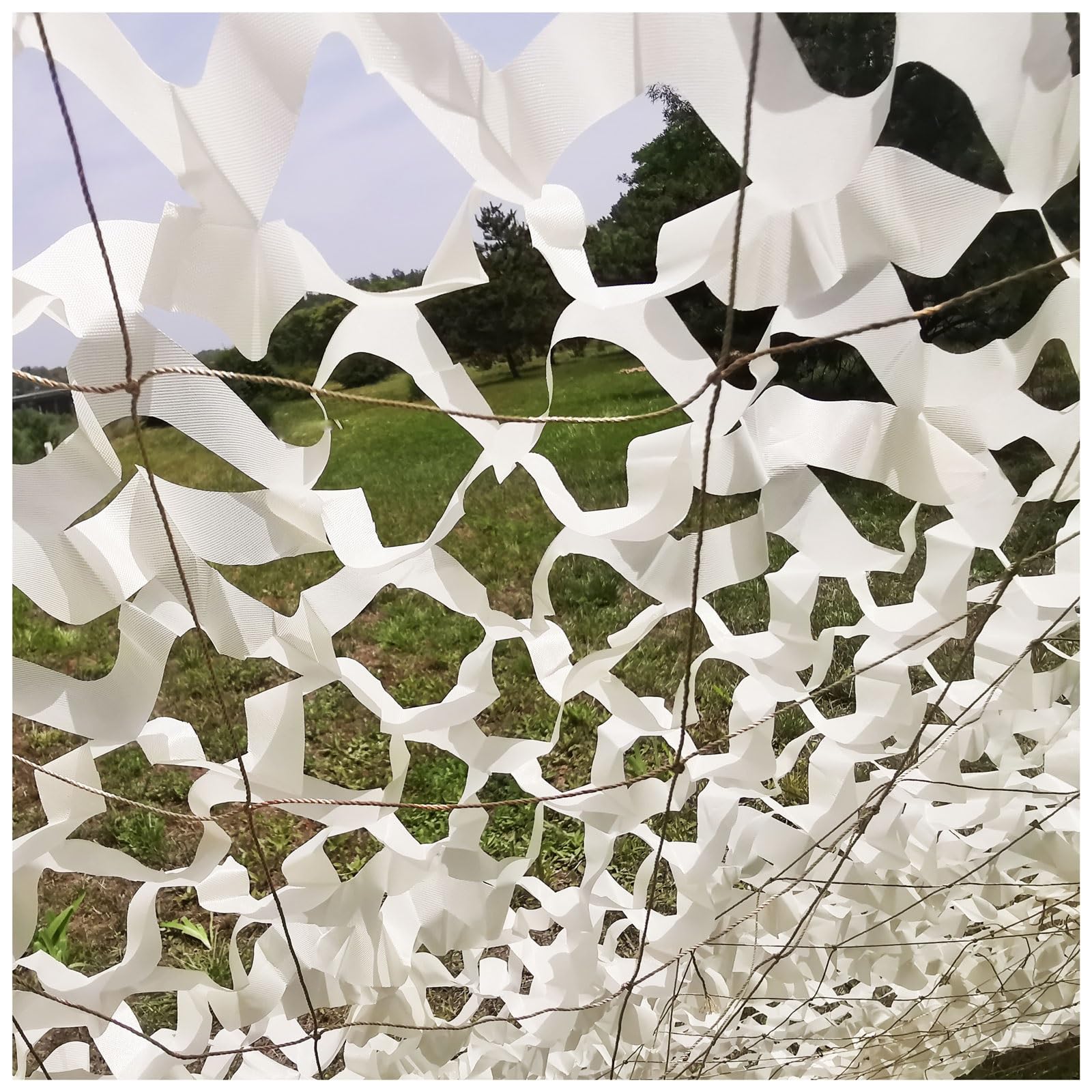 ghillie tent AITAF Woodland Military Army Hunting Camping Suits Car Cover Camouflage Net Netting for Sunshade 1m 2m 3m 4m 5m Paintball (Size : 4m x 6m) : Sports & Outdoors Style:Light Blue Urlaub am Brombachsee mit and the (4) attached Cream