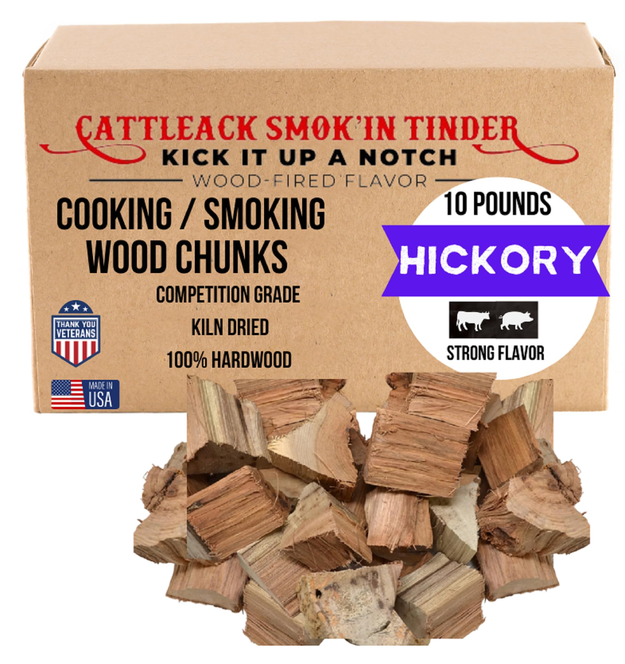 Cattleack Smok'in Tinder Hickory Wood Chunks
