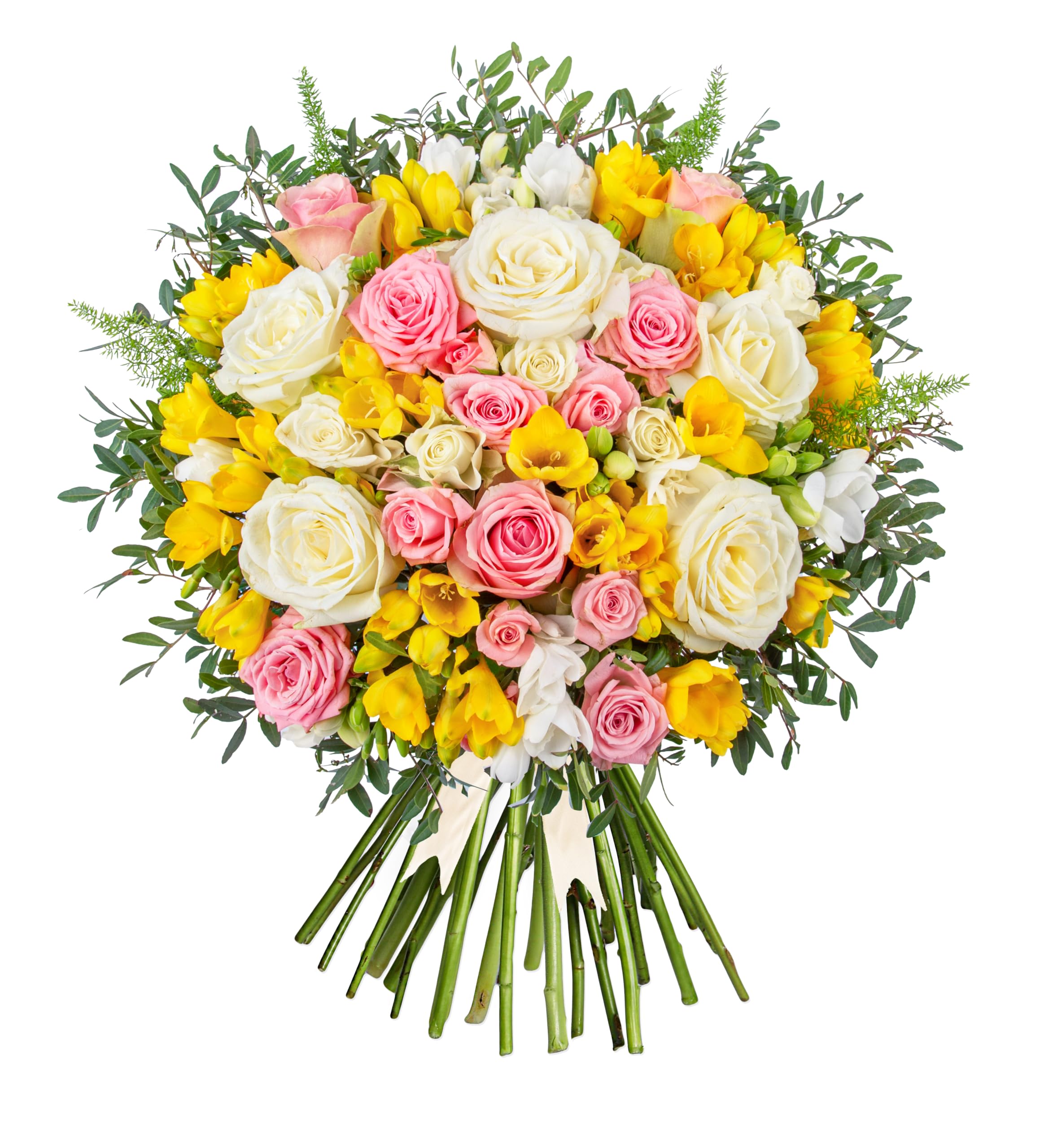 Rose & Freesia Fresh Bouquet – Birthday, Anniversary, Thank You, Next Day Delivery